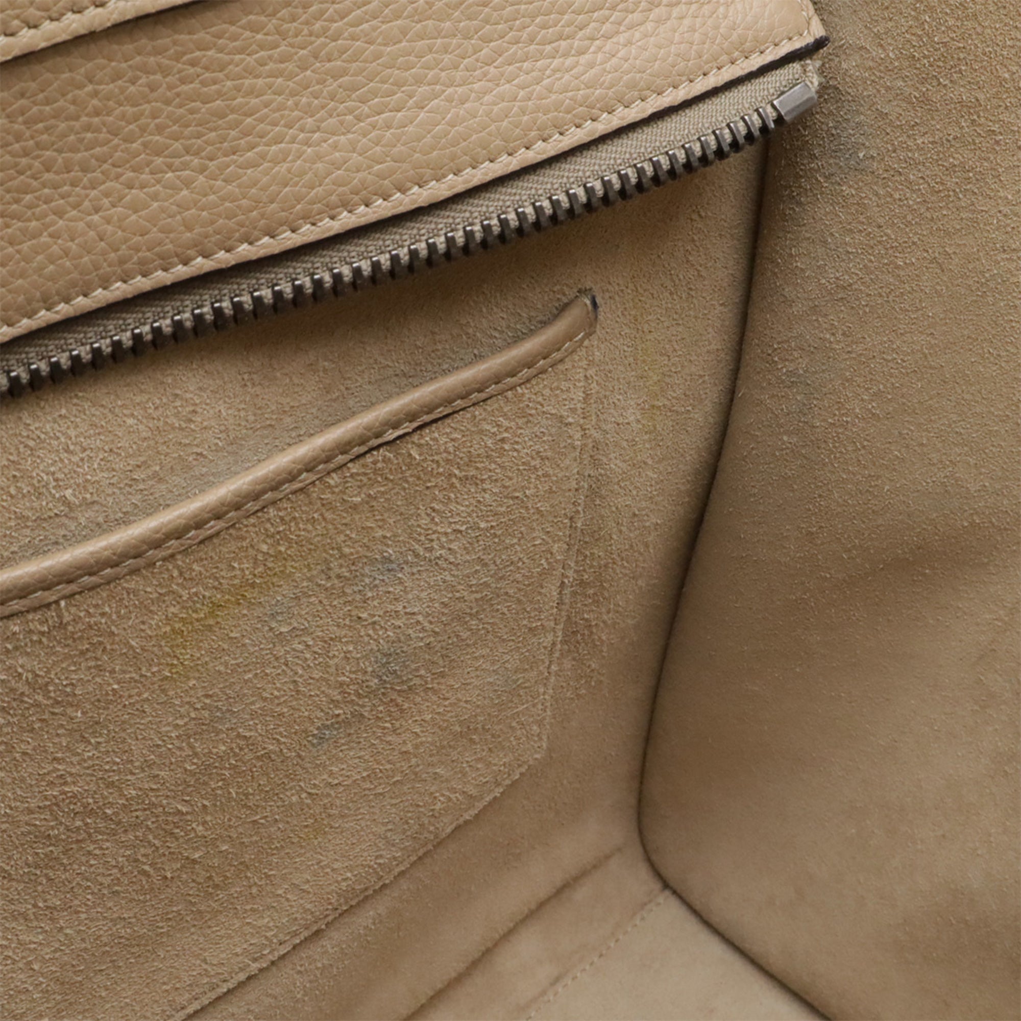 Celine Beige Leather Handbag Tote Bag (Pre-Owned)