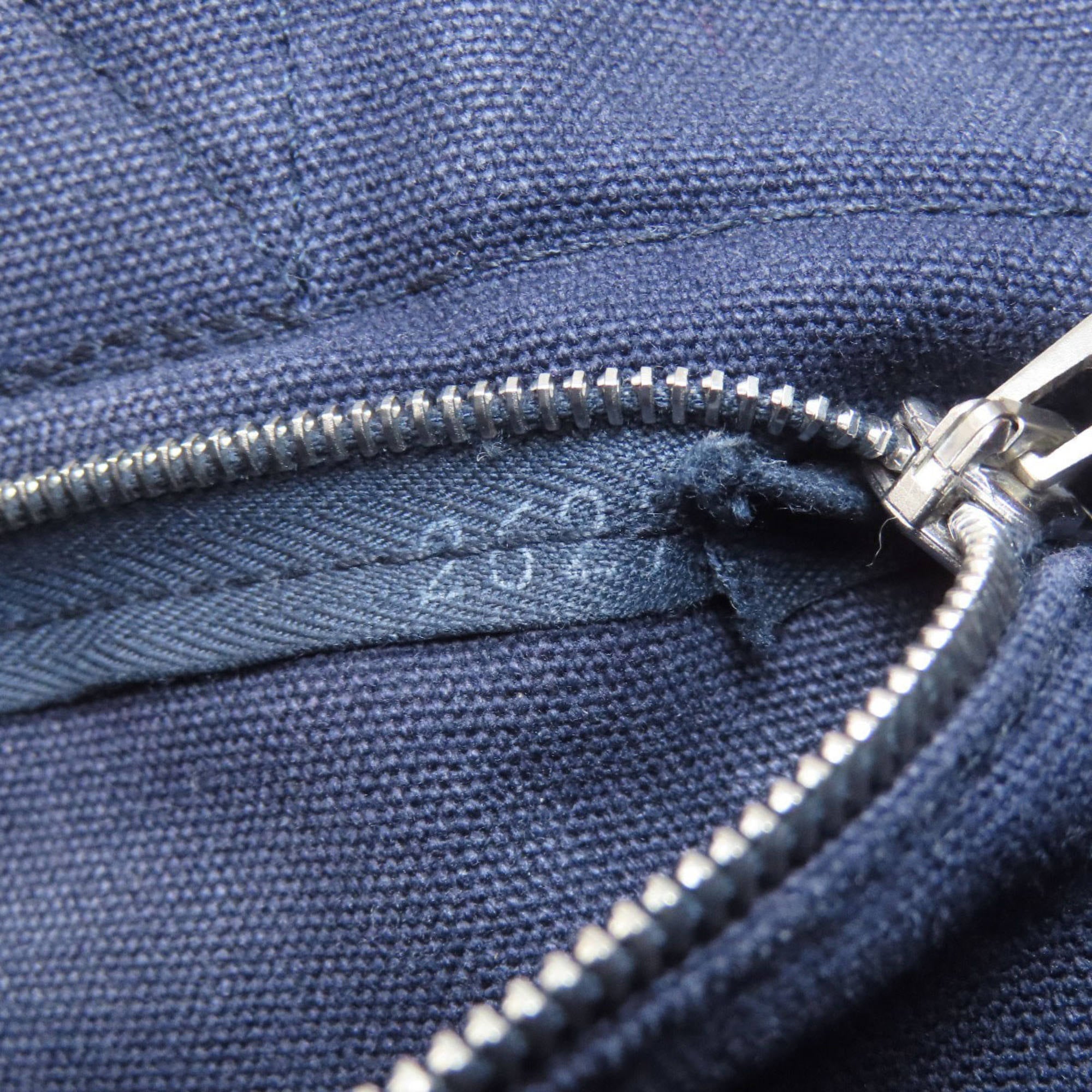 Hermes Navy Canvas Handbag (Pre-Owned)