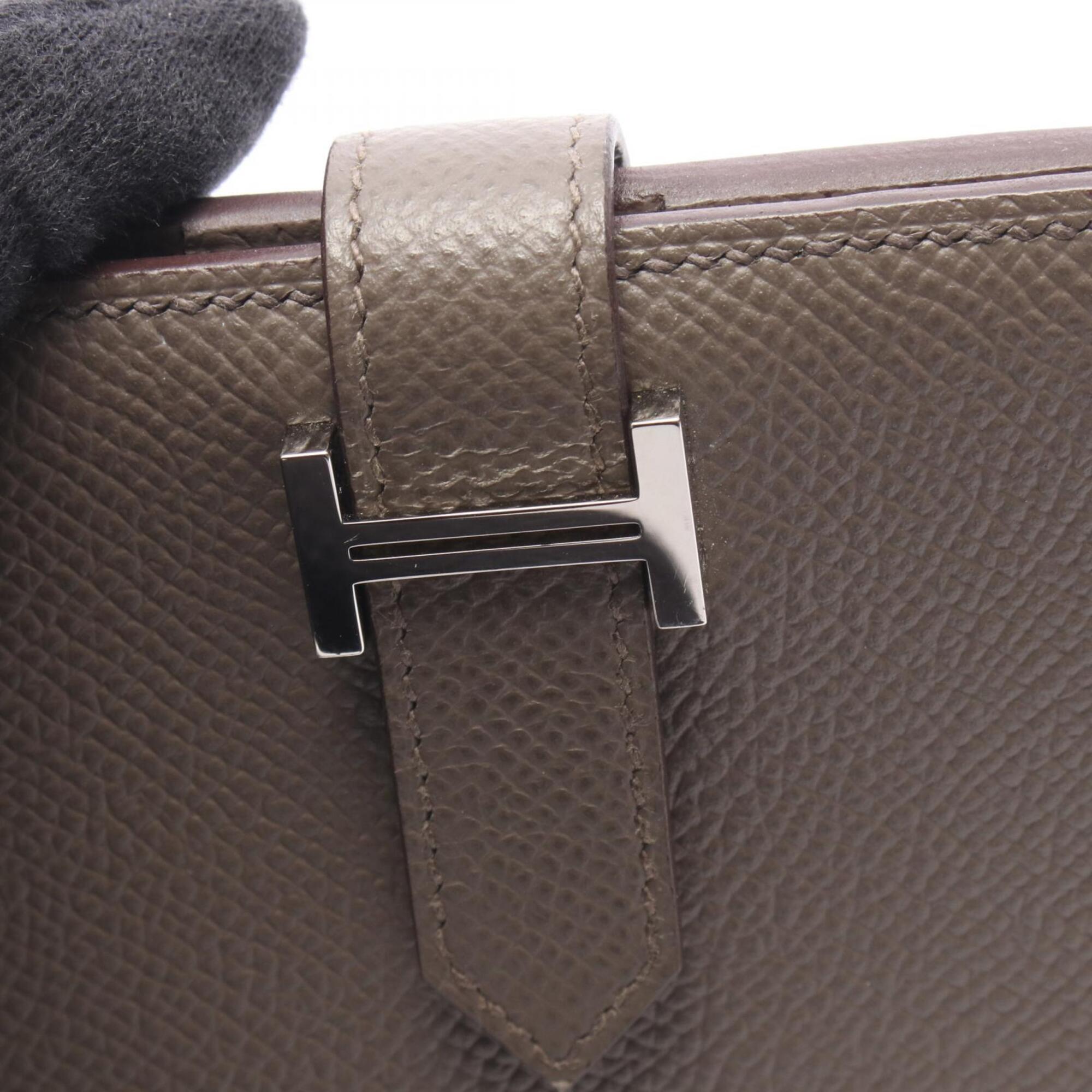Hermes Beige Etain Leather Wallet (Bi-Fold) (Pre-Owned)