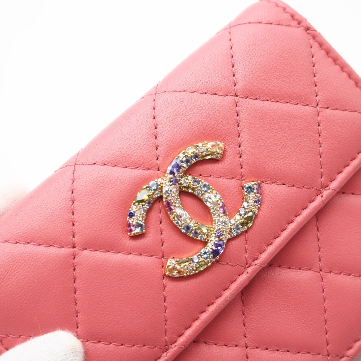 Chanel Matelasse Pink Leather Shoulder Bag (Pre-Owned)