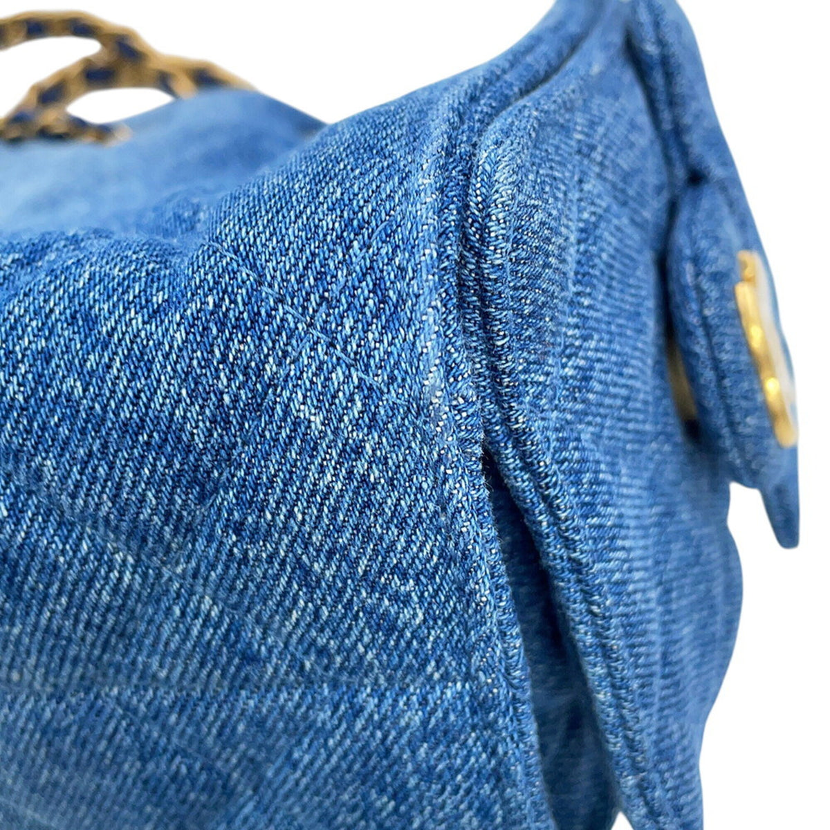 Chanel Matelasse Blue Denim Handbag Shoulder Bag (Pre-Owned)