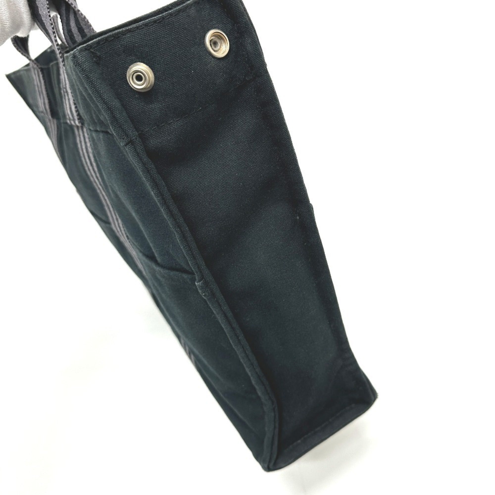 Hermes Black Canvas Tote Bag (Pre-Owned)