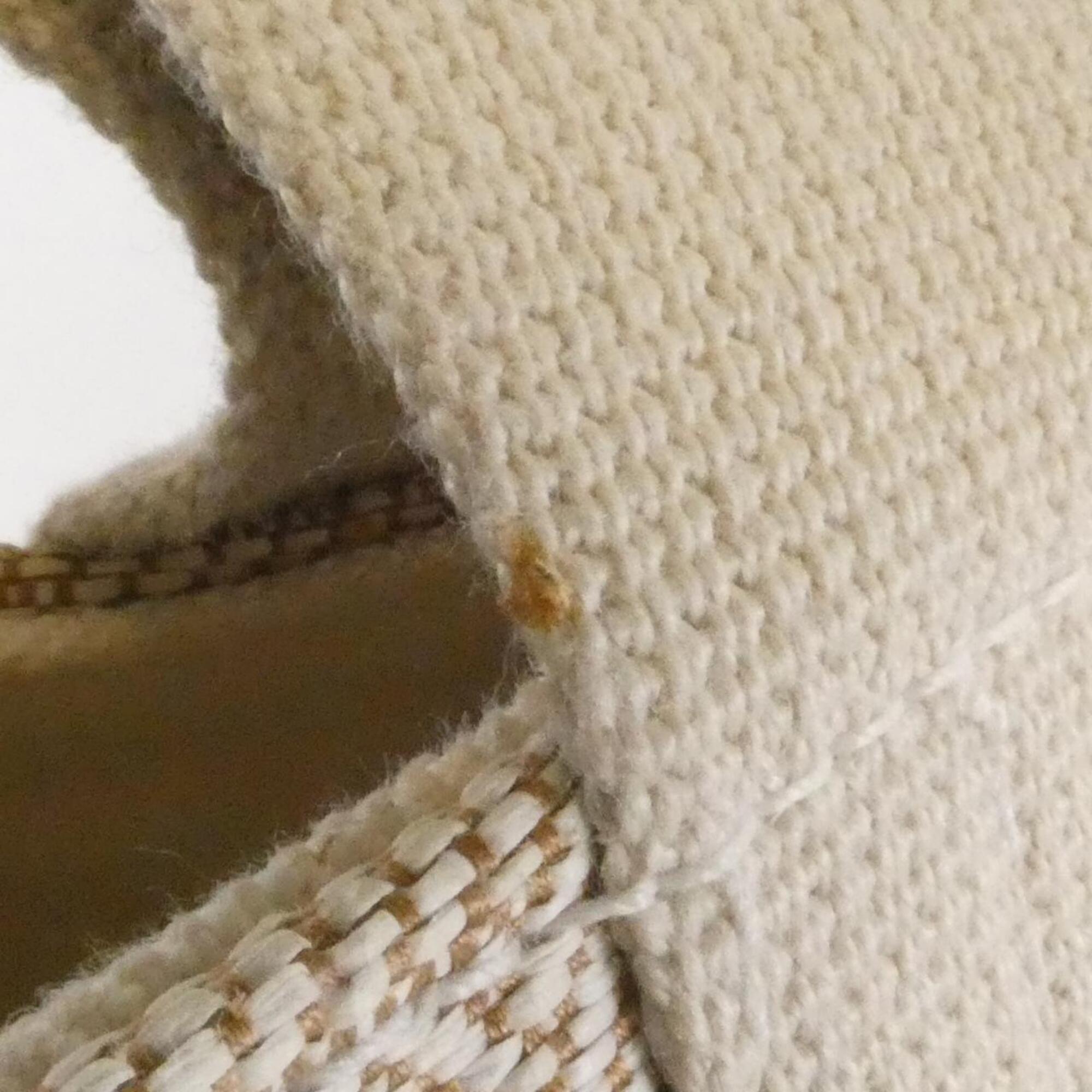Hermes Beige Canvas Handbag (Pre-Owned)
