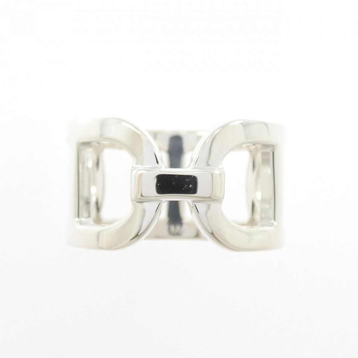 Hermes Silver Silver 925 Band Ring (Pre-Owned)