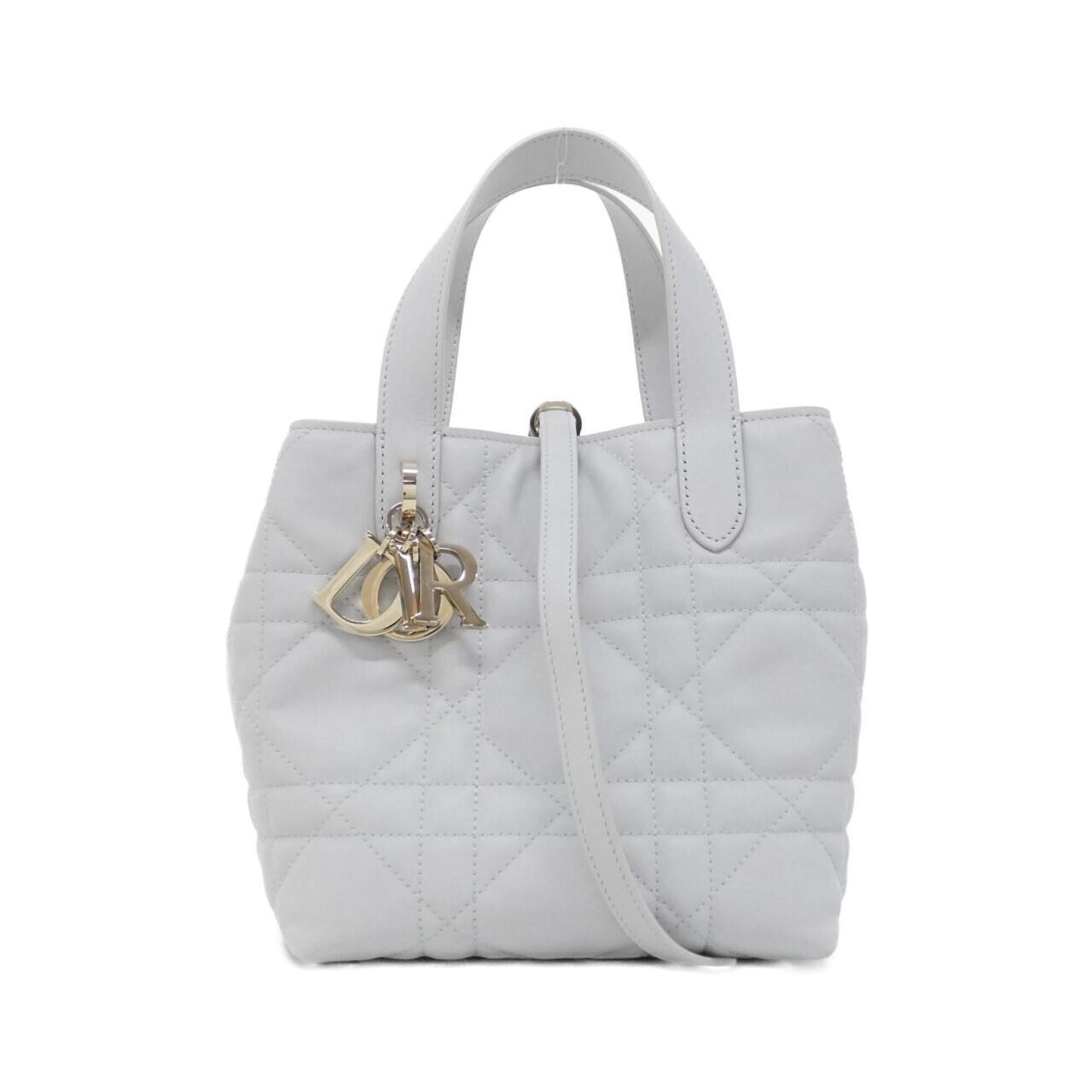 Christian Dior Gray Leather Handbag (Pre-Owned)