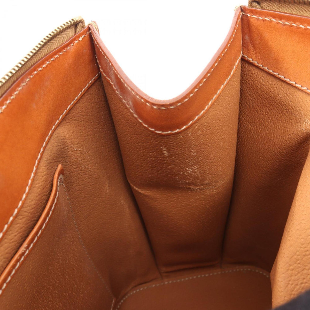 Celine Brown Coated Canvas Leather Handbag Tote Bag (Pre-Owned)