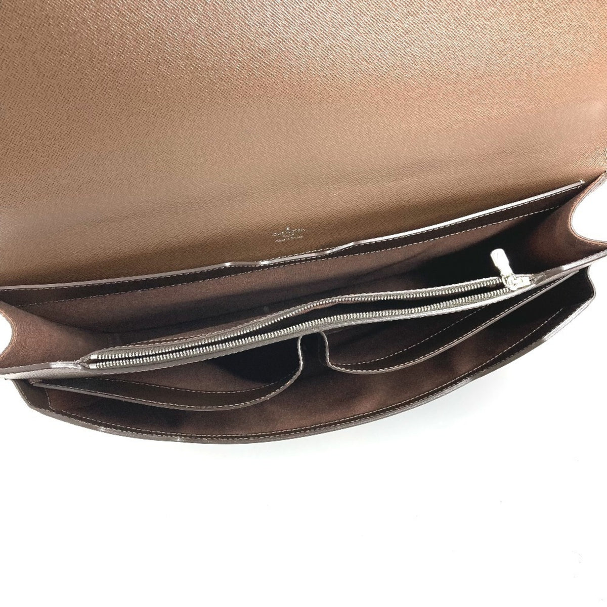 Louis Vuitton Brown Galle Grizzly Taiga Leather Briefcase Handbag Tote Bag (Pre-Owned)