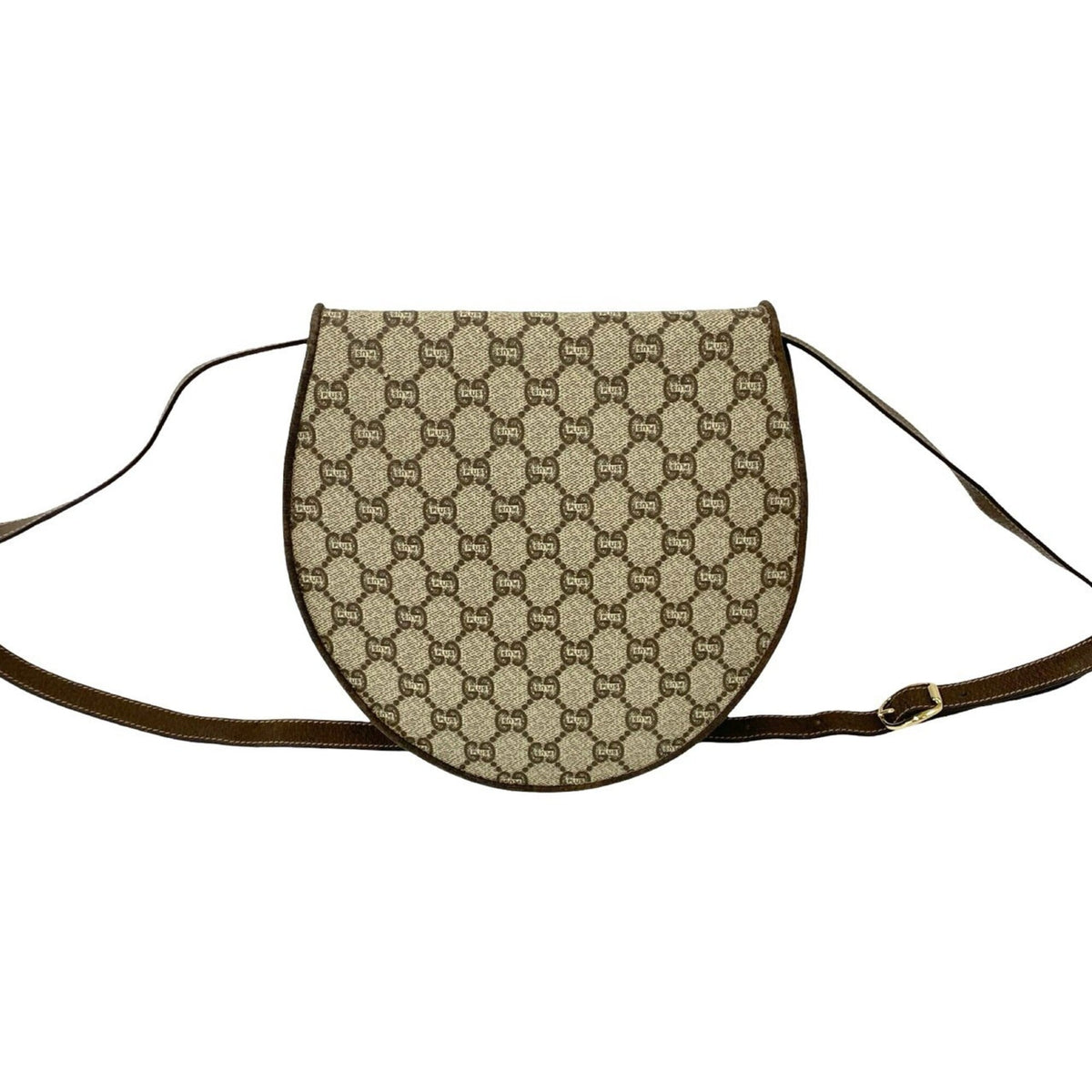 Gucci Brown Leather Pvc Pochette Shoulder Bag (Pre-Owned)