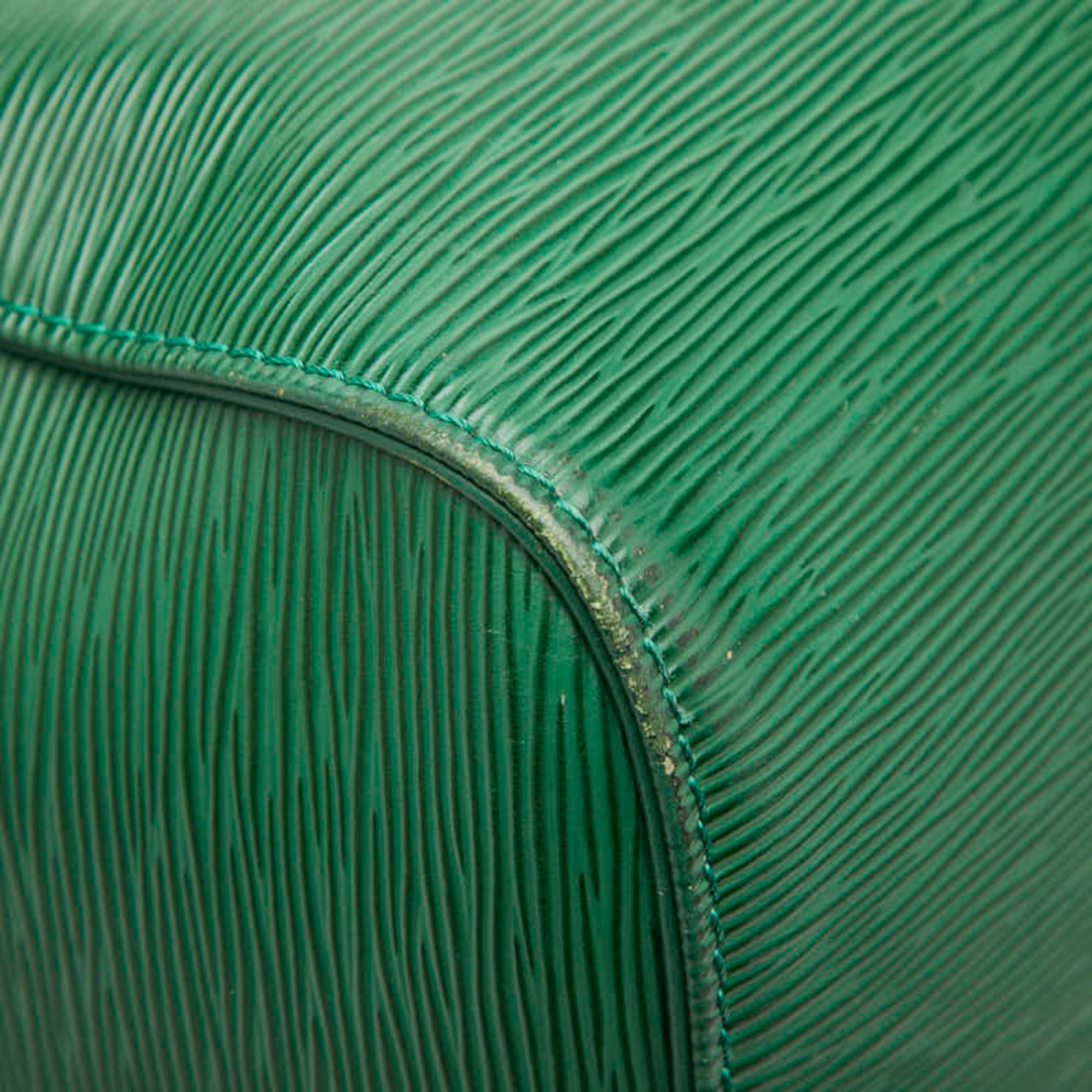 Louis Vuitton Borneo Green Leather Boston Bag (Pre-Owned)