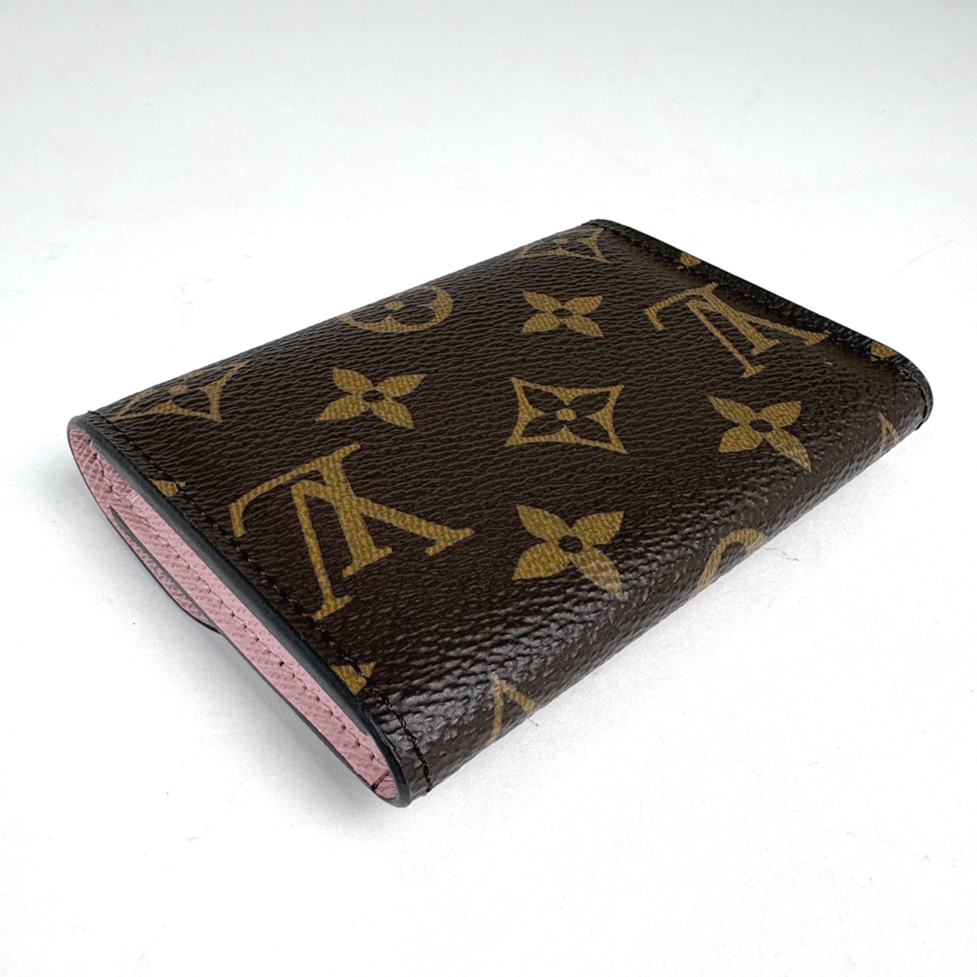 Louis Vuitton Brown Monogram Rose Ballerine Monogram Coin Purse/Coin Case (Pre-Owned)