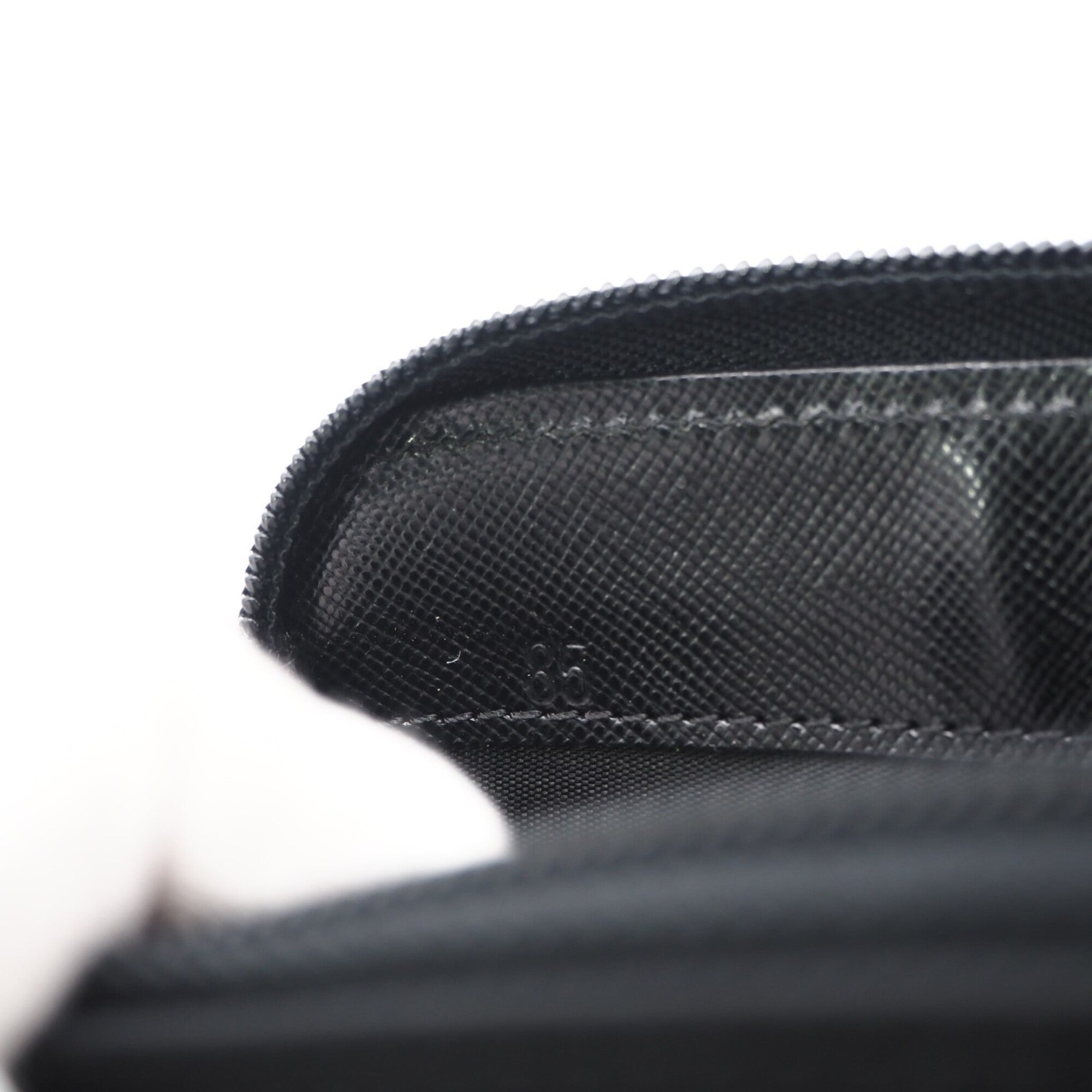 Prada Saffiano Black Nylon Saffiano Long Wallet (Bi-Fold) (Pre-Owned)