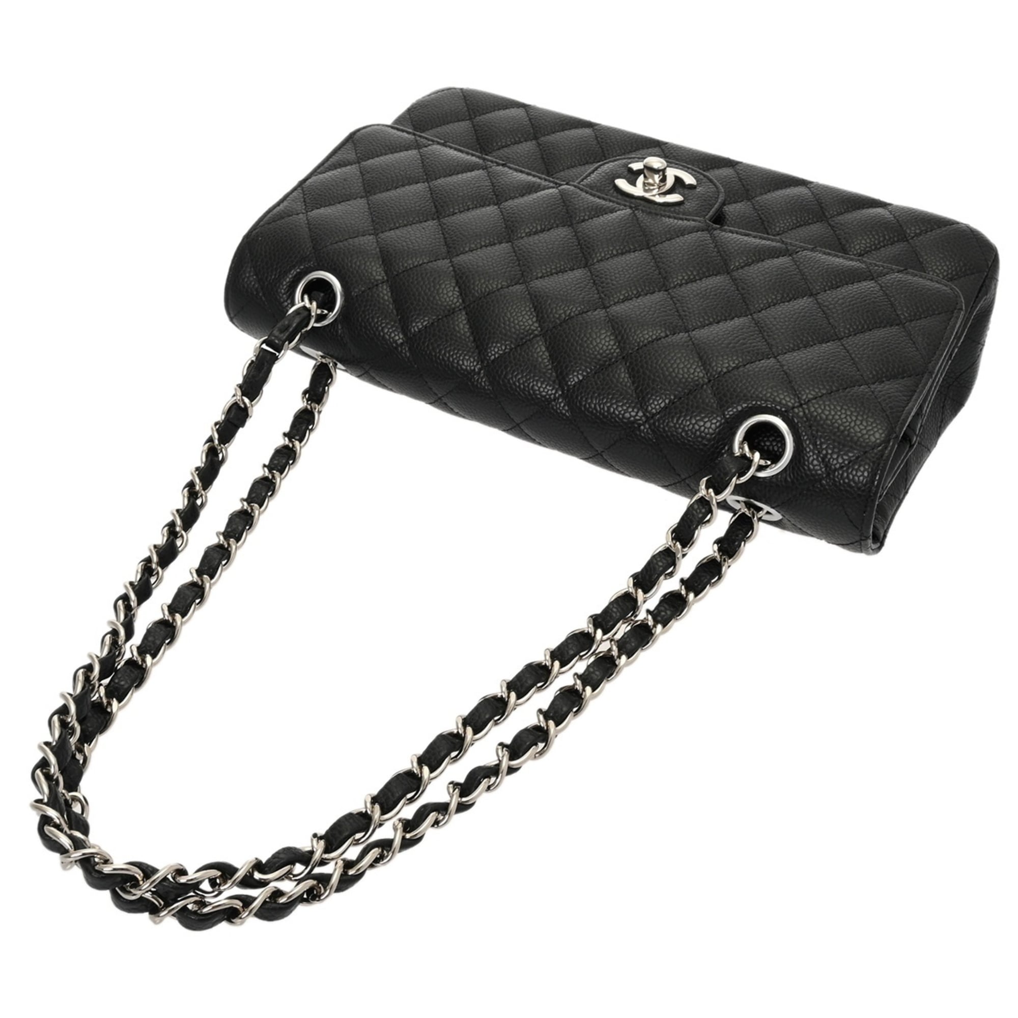 Chanel Black Grained Calfskin Shoulder Bag (Pre-Owned)