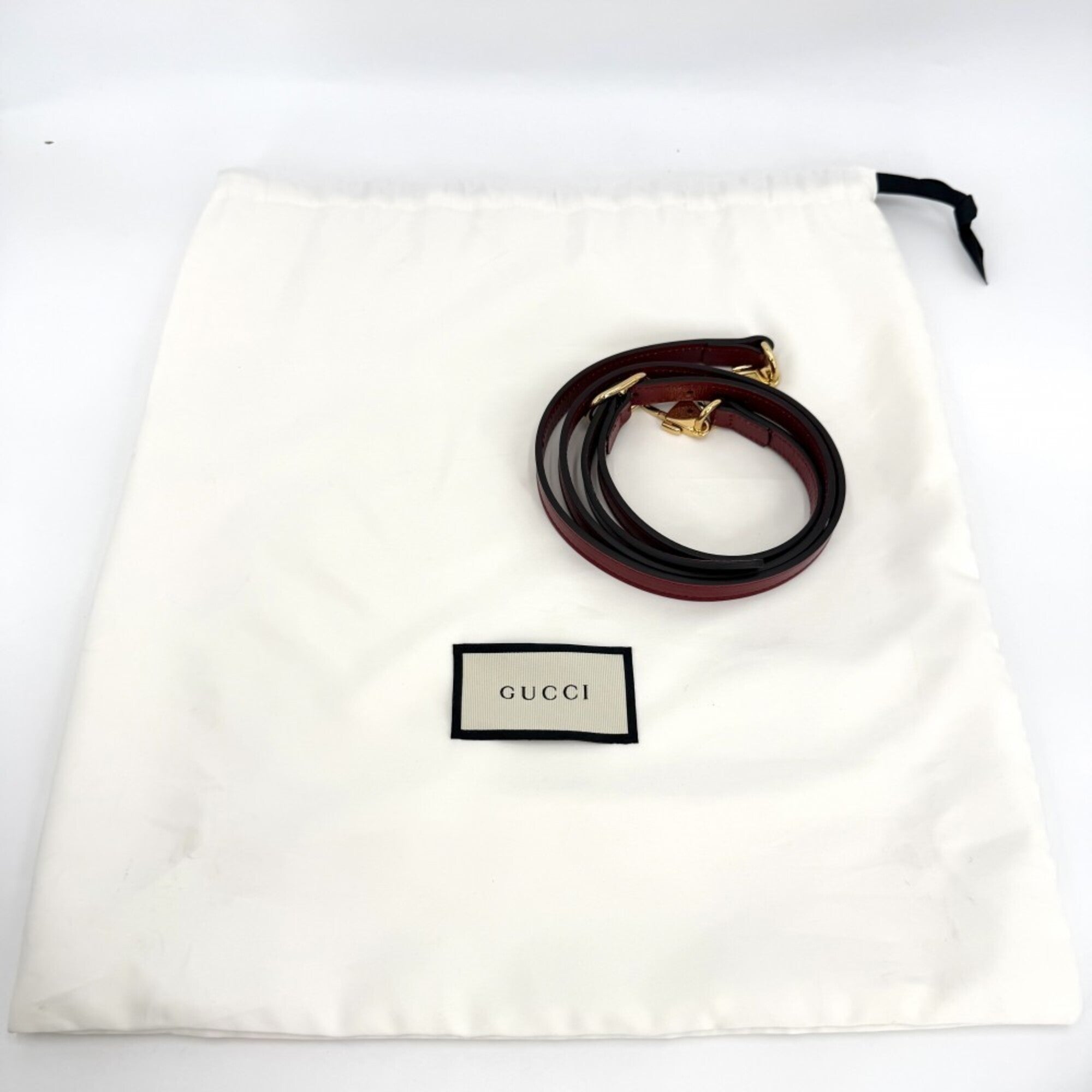 Gucci Red Color White Leather Handbag Shoulder Bag (Pre-Owned)