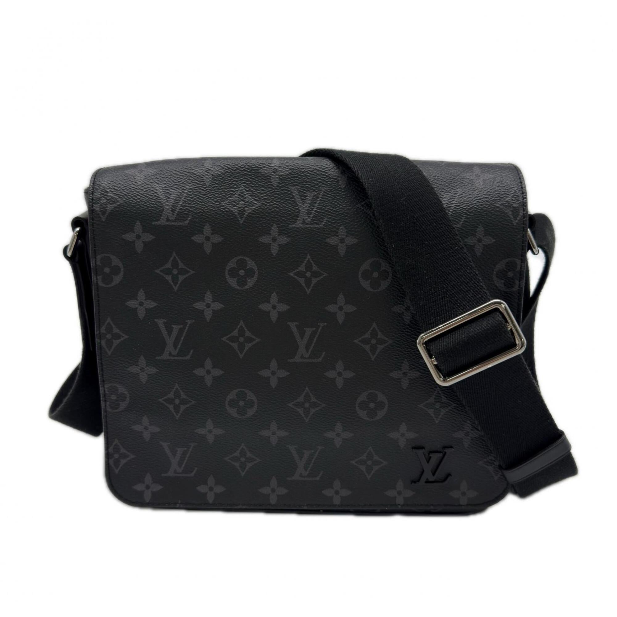 Louis Vuitton Monogram Eclipse Black Gray Coated Canvas Shoulder Bag (Pre-Owned)