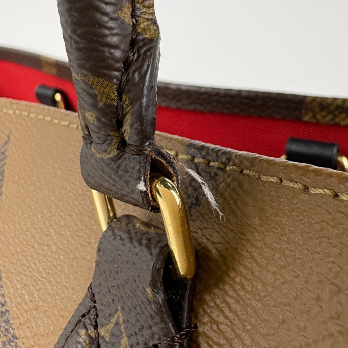 Louis Vuitton Brown Monogram Reverse Tote Bag (Pre-Owned)