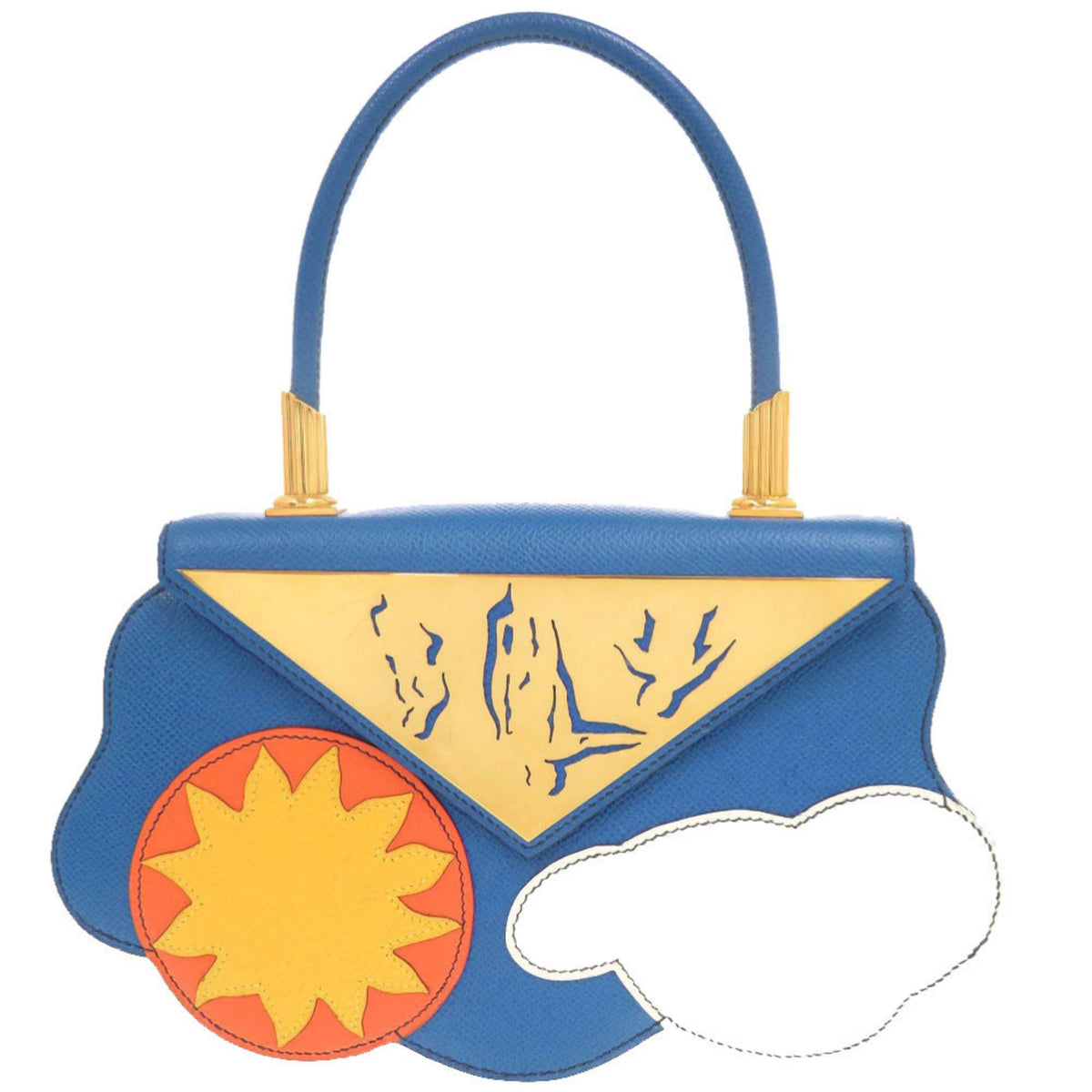 Hermes Blue Courchevel Leather Handbag (Pre-Owned)