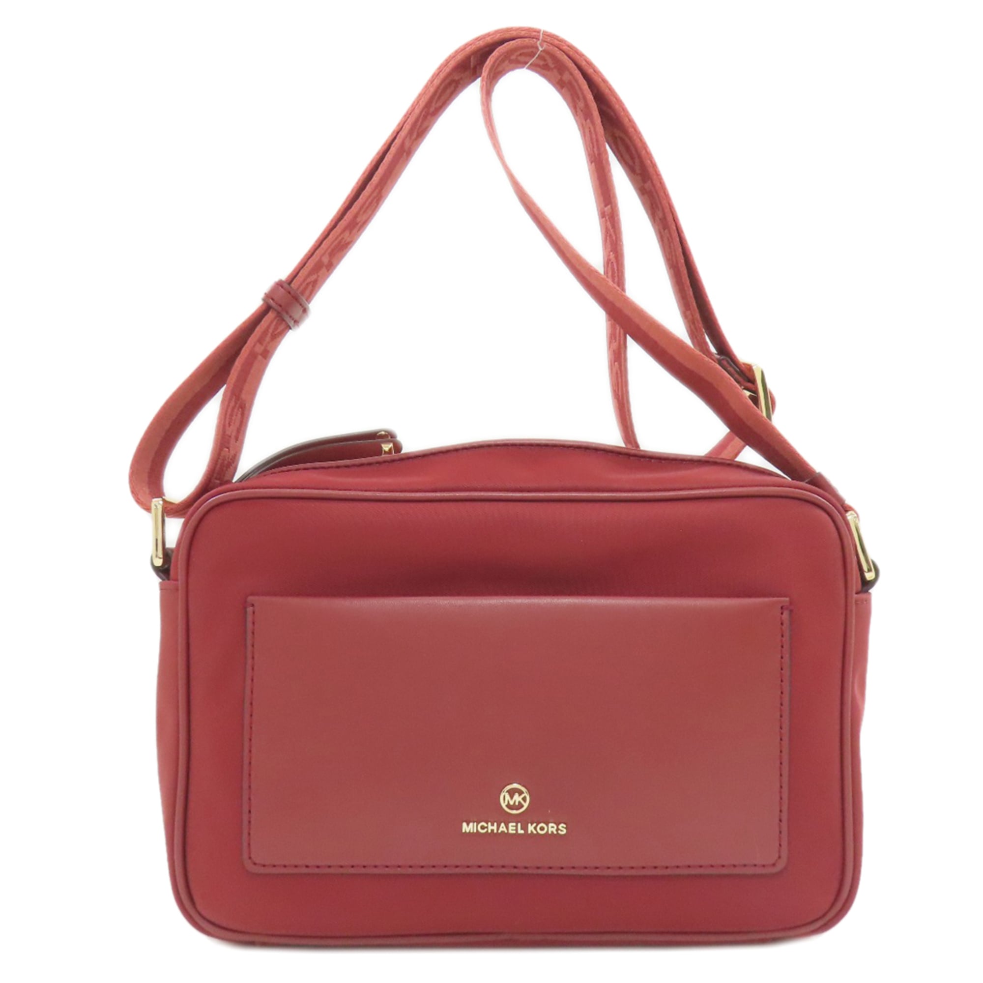 Michael Kors Red Color Nylon Shoulder Bag (Pre-Owned)