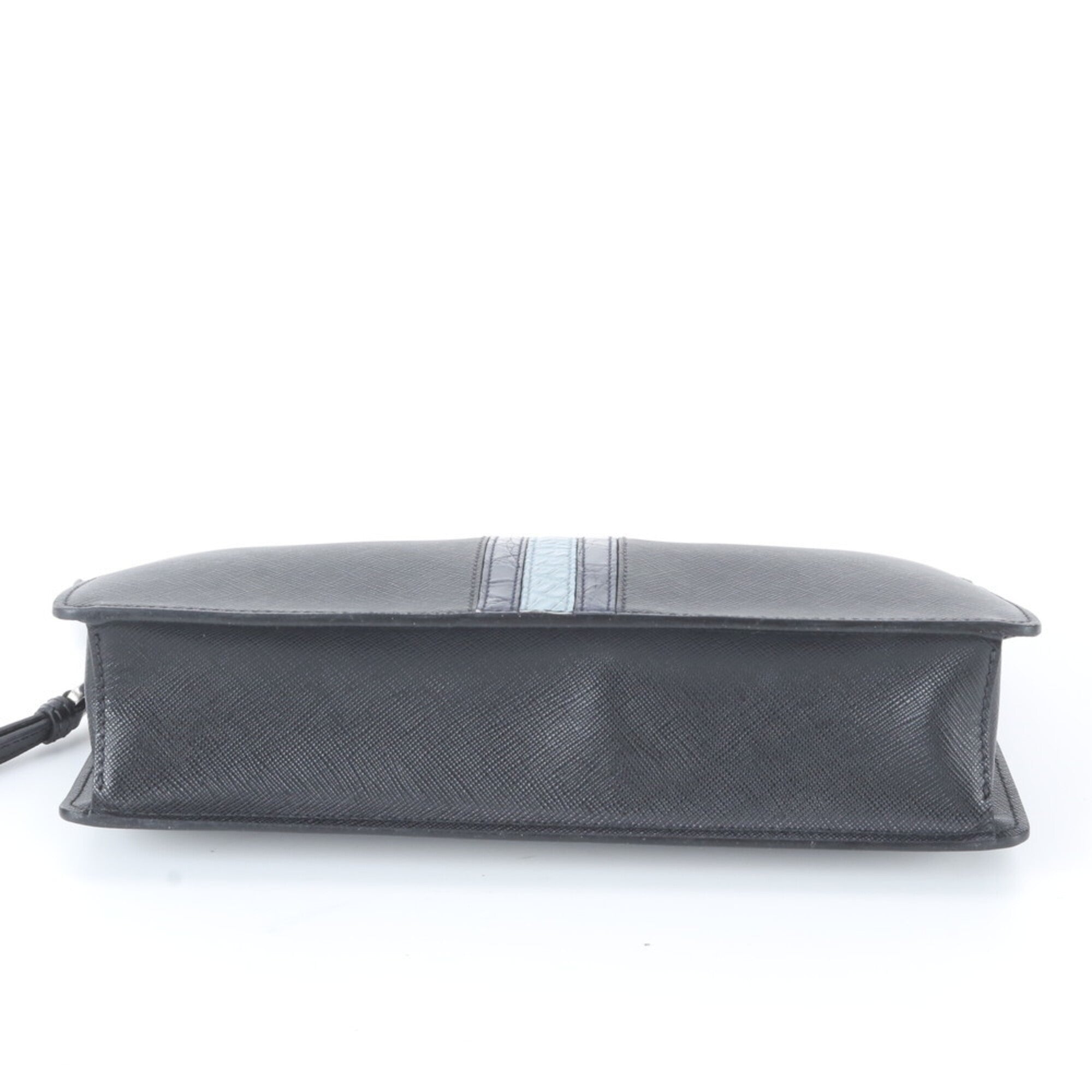 Prada Black Leather Handbag Pouch (Pre-Owned)