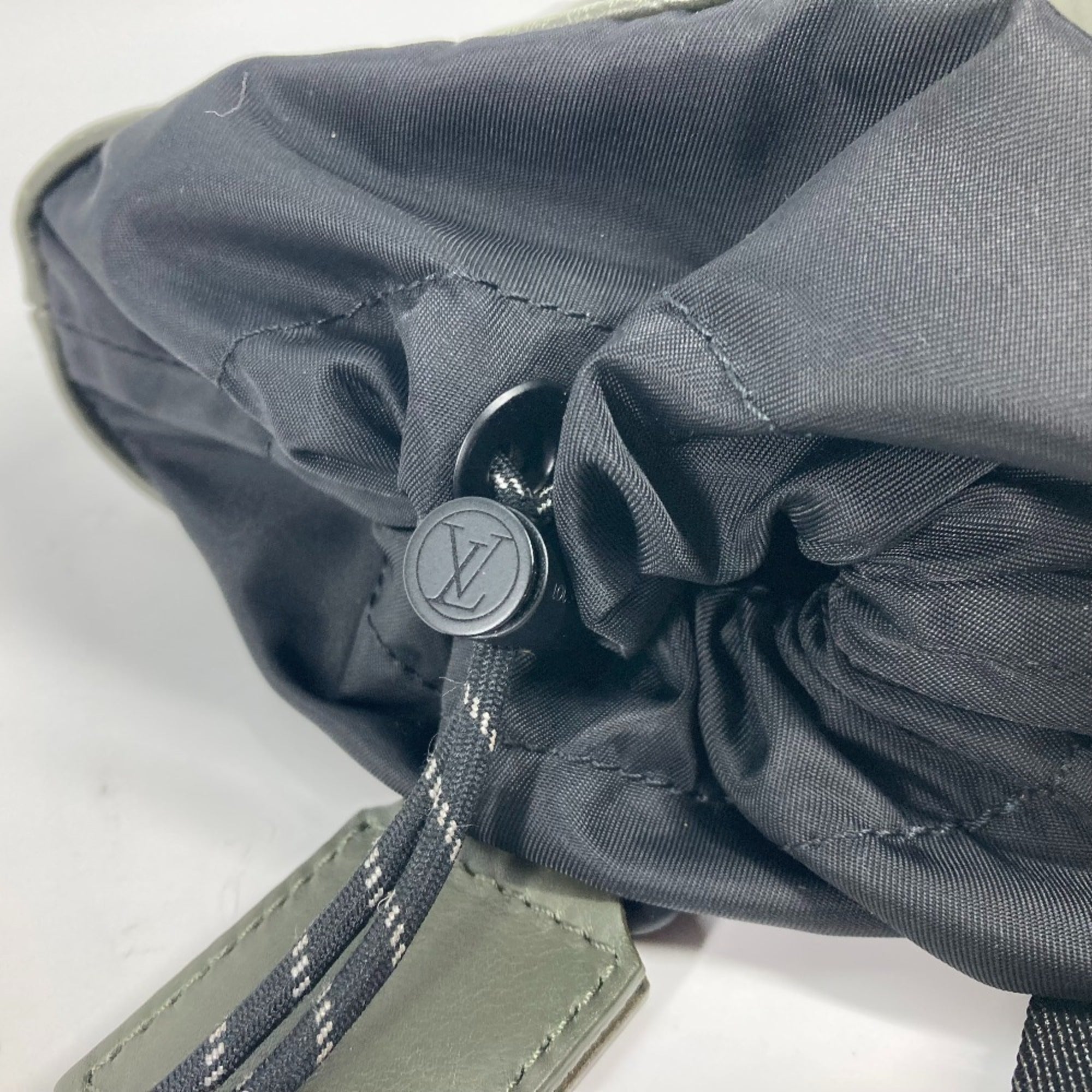 Louis Vuitton Black Khaki Monogram Shadow Shoulder Bag (Pre-Owned)
