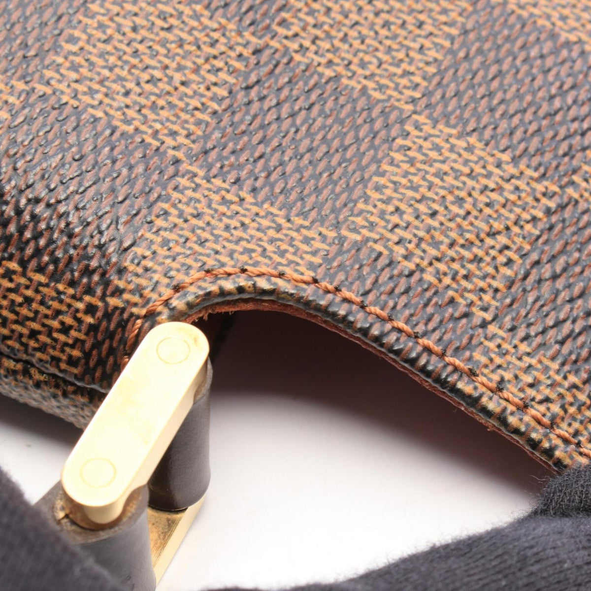 Louis Vuitton Brown Coated Canvas Leather Handbag Shoulder Bag (Pre-Owned)