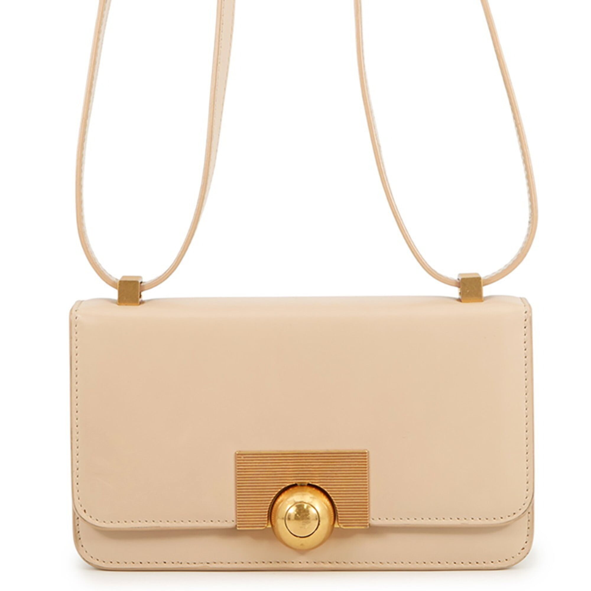 Bottega Veneta Beige Leather Handbag Shoulder Bag (Pre-Owned)