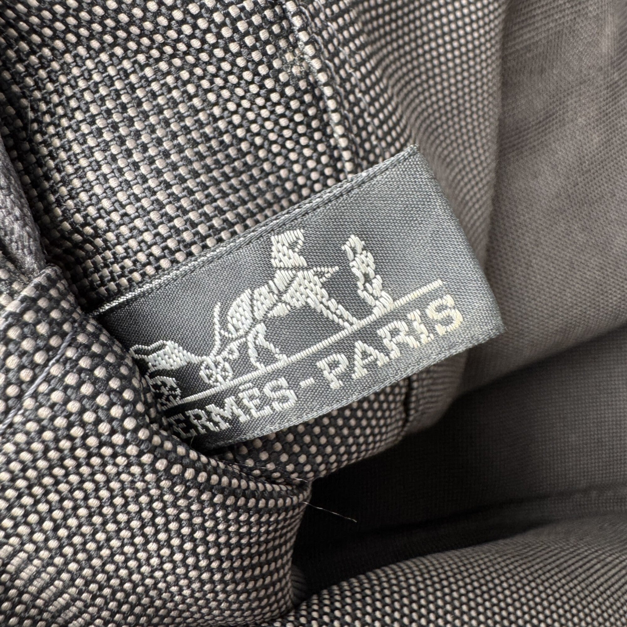 Hermes Gray Canvas Tote Bag (Pre-Owned)