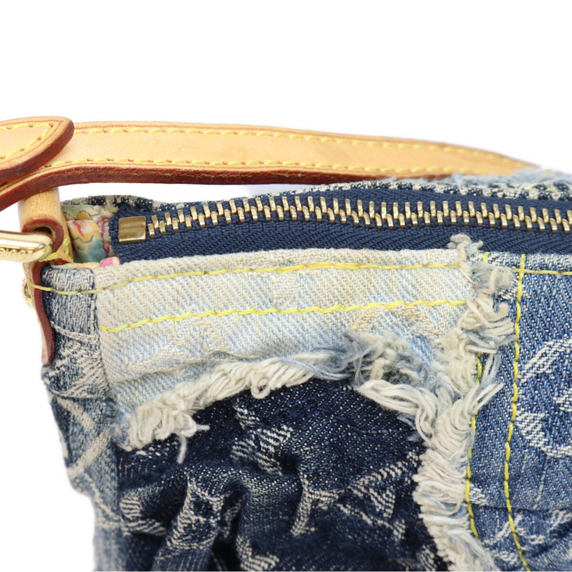 Louis Vuitton Blue Brown Monogram Denim Shoulder Bag (Pre-Owned)
