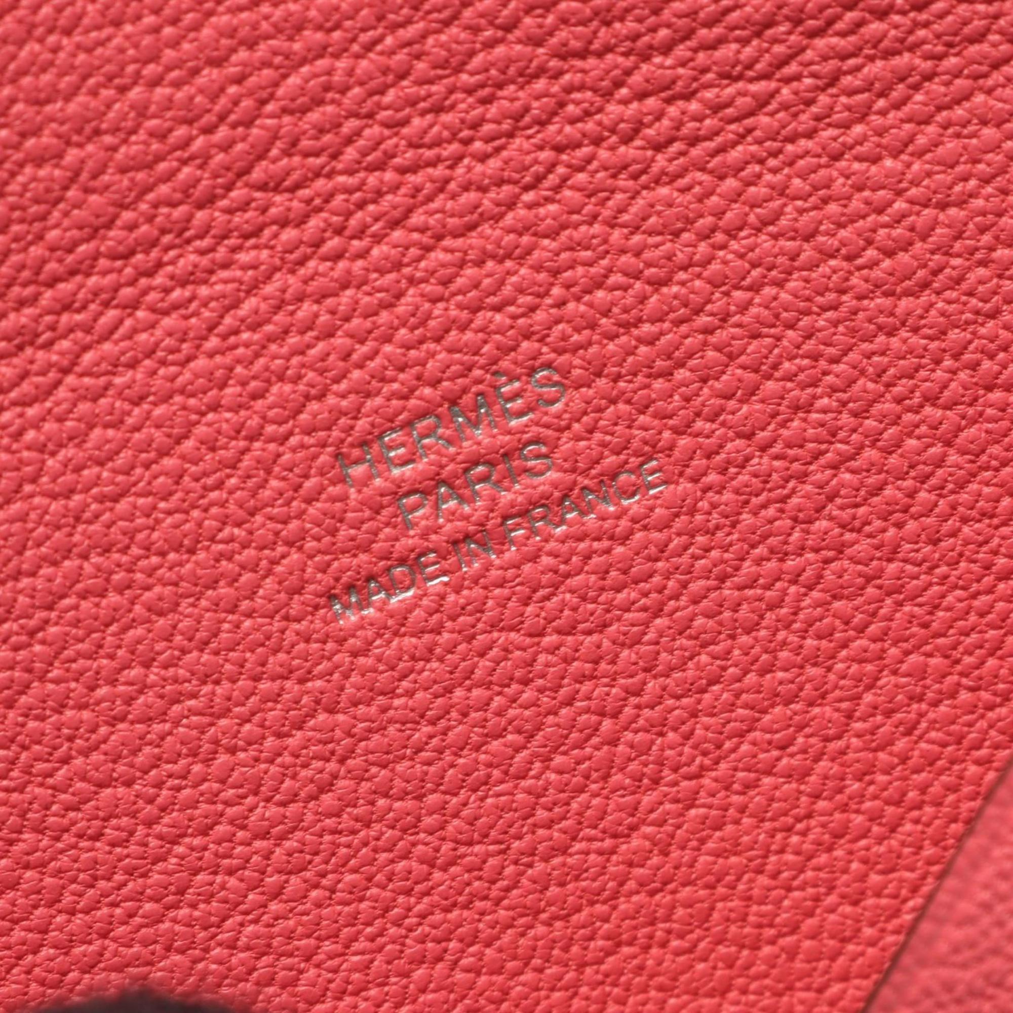 Hermes Pink Rose Azalee Chevre Leather Coin Purse/Coin Case (Pre-Owned)