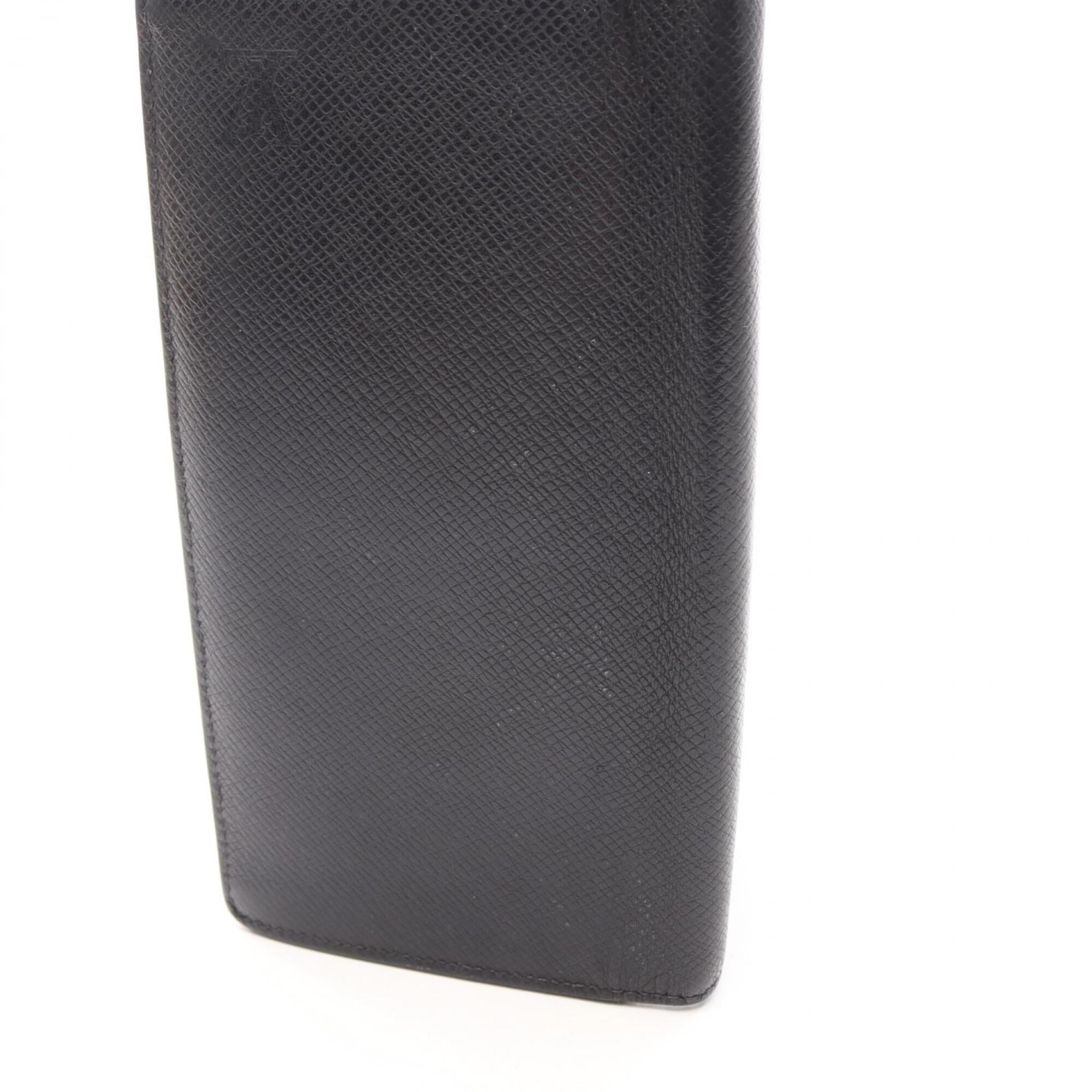 Louis Vuitton Ardoise Black Taiga Leather Long Wallet (Bi-Fold) (Pre-Owned)