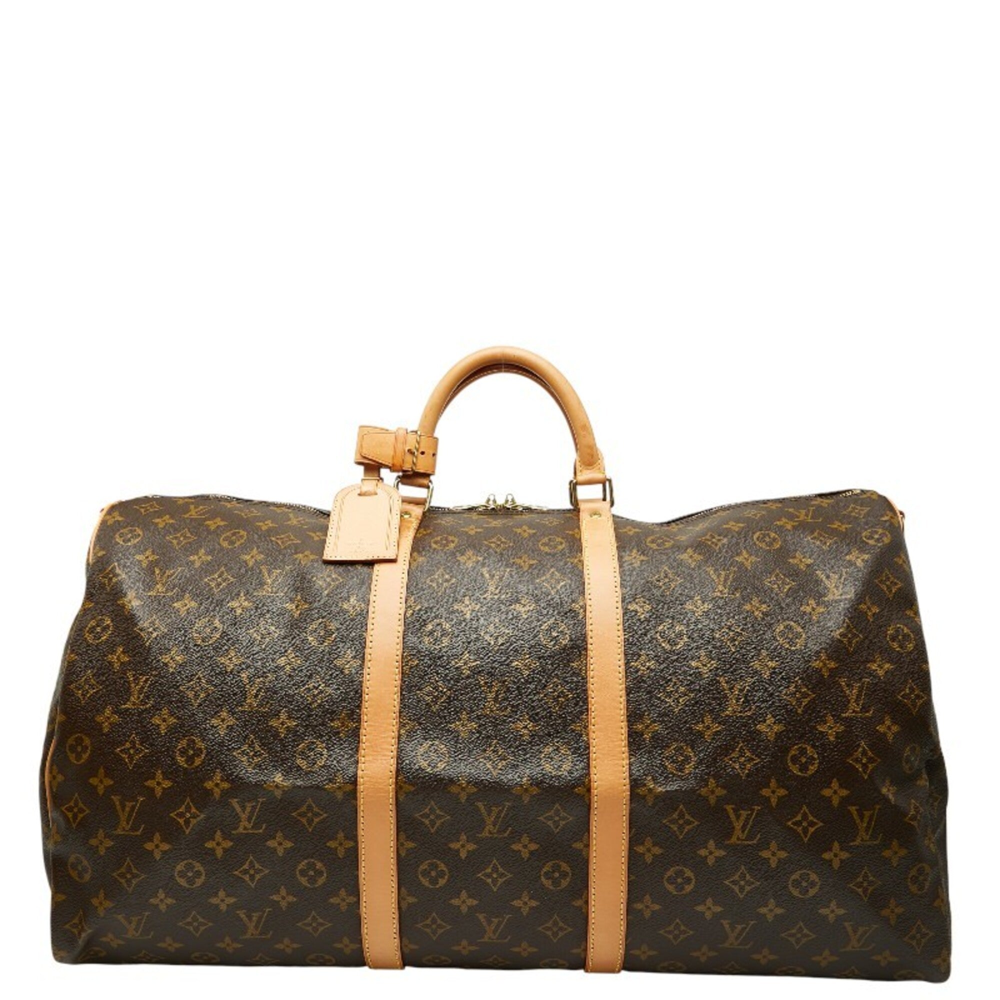 Louis Vuitton Brown Pvc Leather Boston Bag Shoulder Bag (Pre-Owned)
