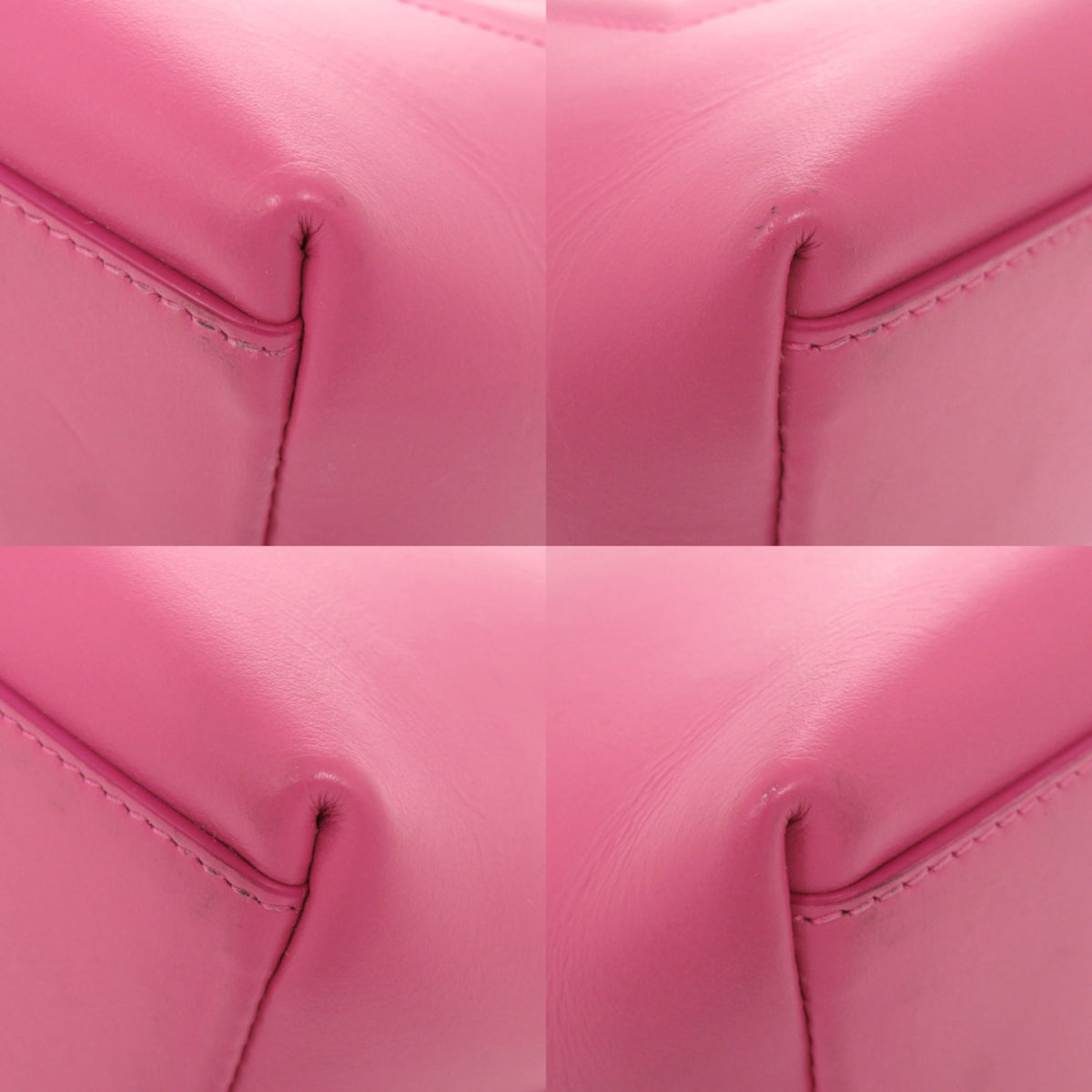 Dolce & Gabbana Pink Leather Handbag Shopping Bag Tote Bag (Pre-Owned)