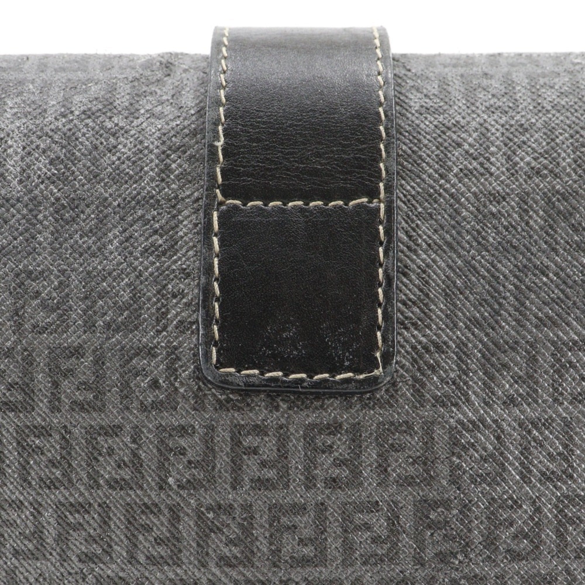 Fendi Zucchino Gray Zucchino Pochette Shoulder Bag (Pre-Owned)