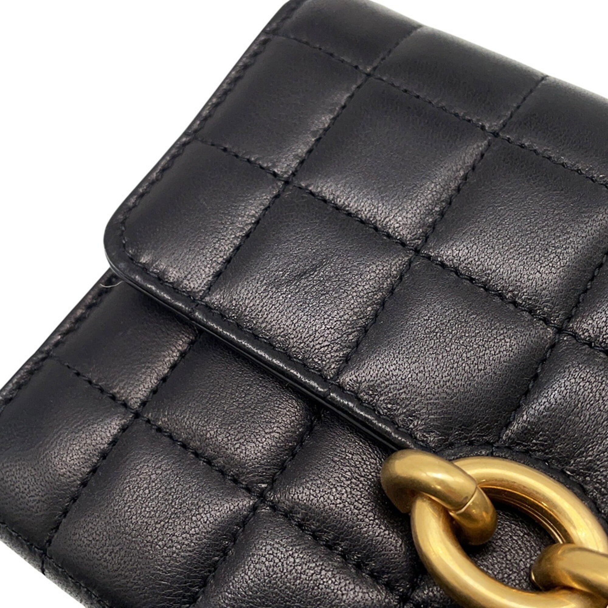 Yves Saint Laurent Black Chain/Shoulder Wallet (Pre-Owned)