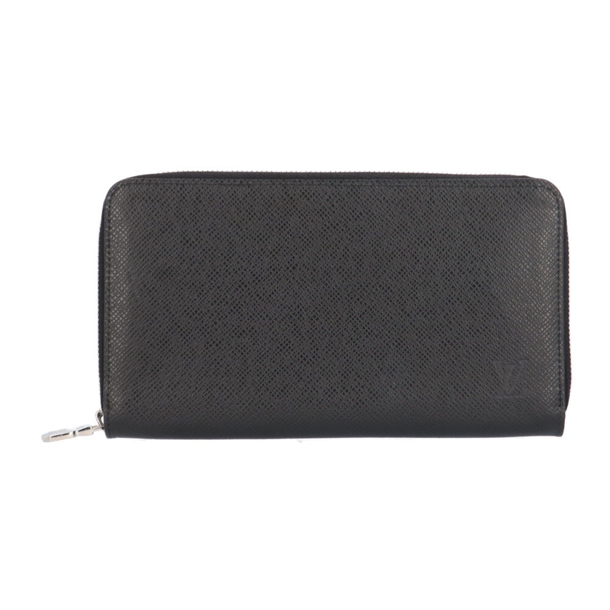 Louis Vuitton Black Or Taiga Leather Coin Purse/Coin Case (Pre-Owned)