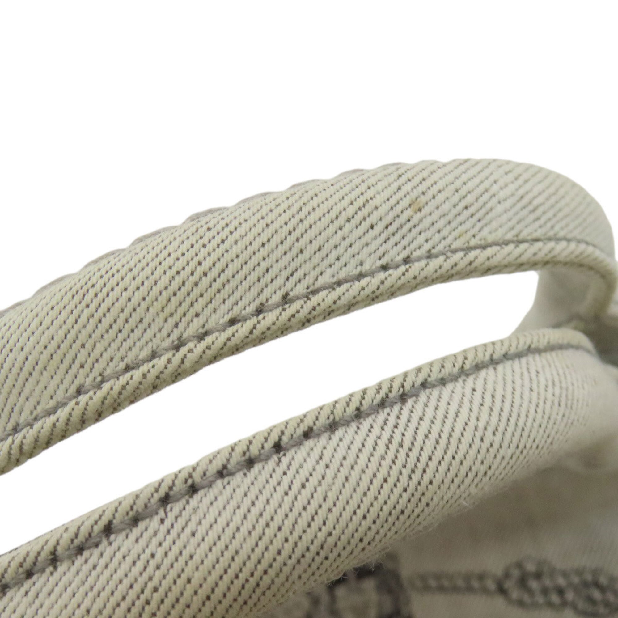 Prada Canapa Gray Denim Handbag (Pre-Owned)