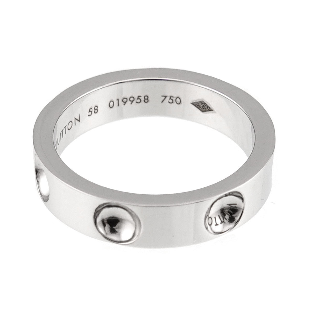 Louis Vuitton White Gold (18K) Band Ring (Pre-Owned)