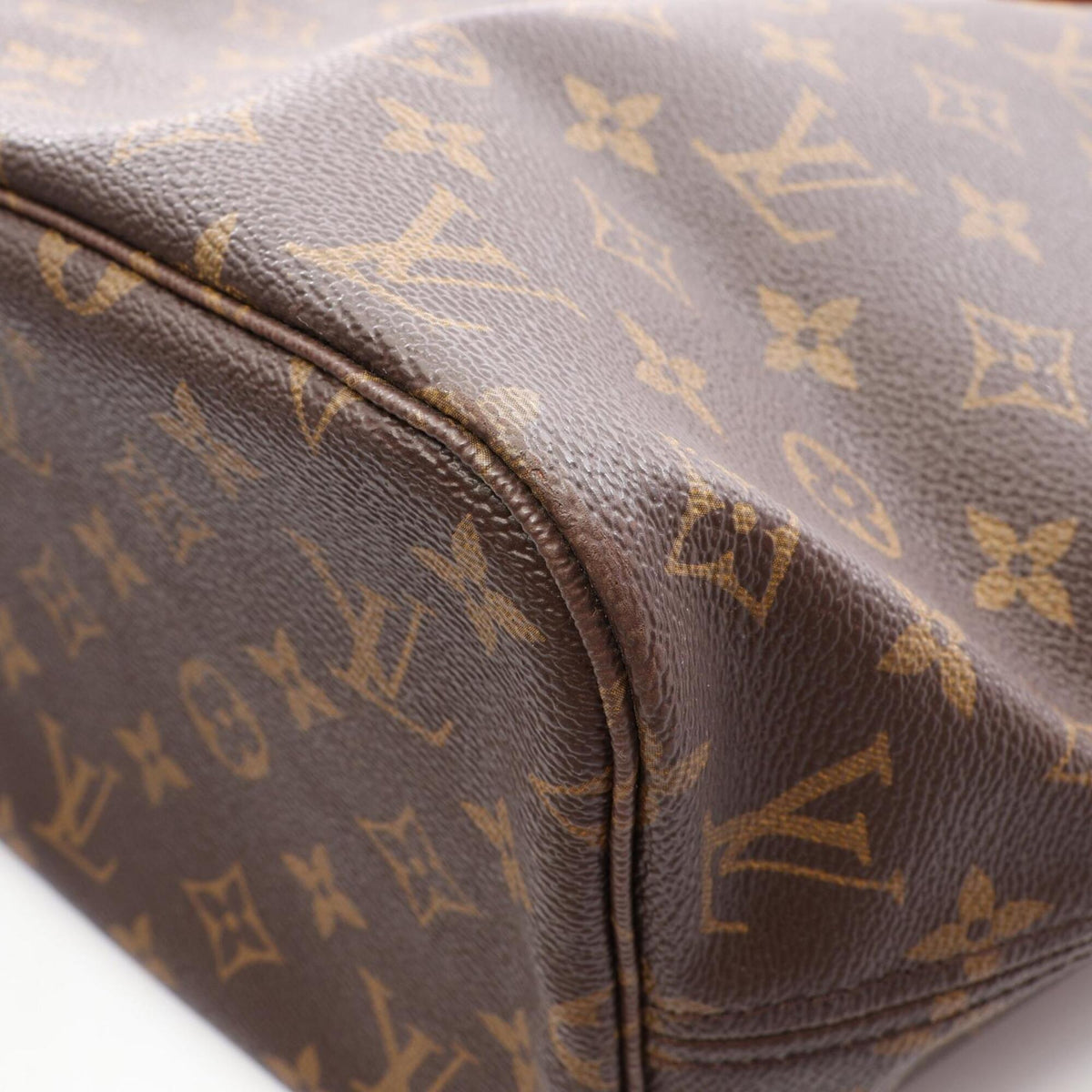 Louis Vuitton Brown Monogram Coated Canvas Leather Handbag Tote Bag (Pre-Owned)