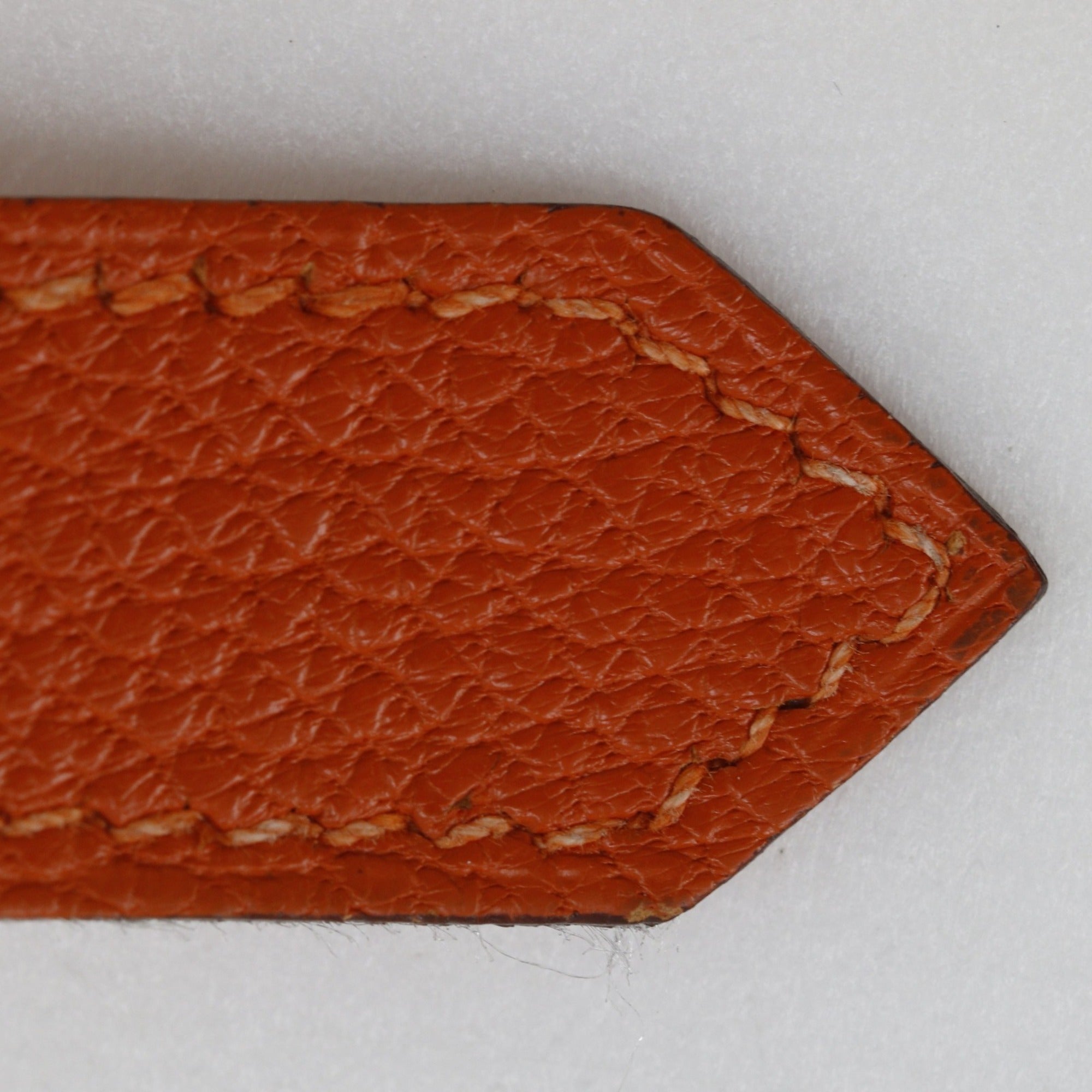 Hermes Orange Chevre Leather Long Wallet (Bi-Fold) (Pre-Owned)