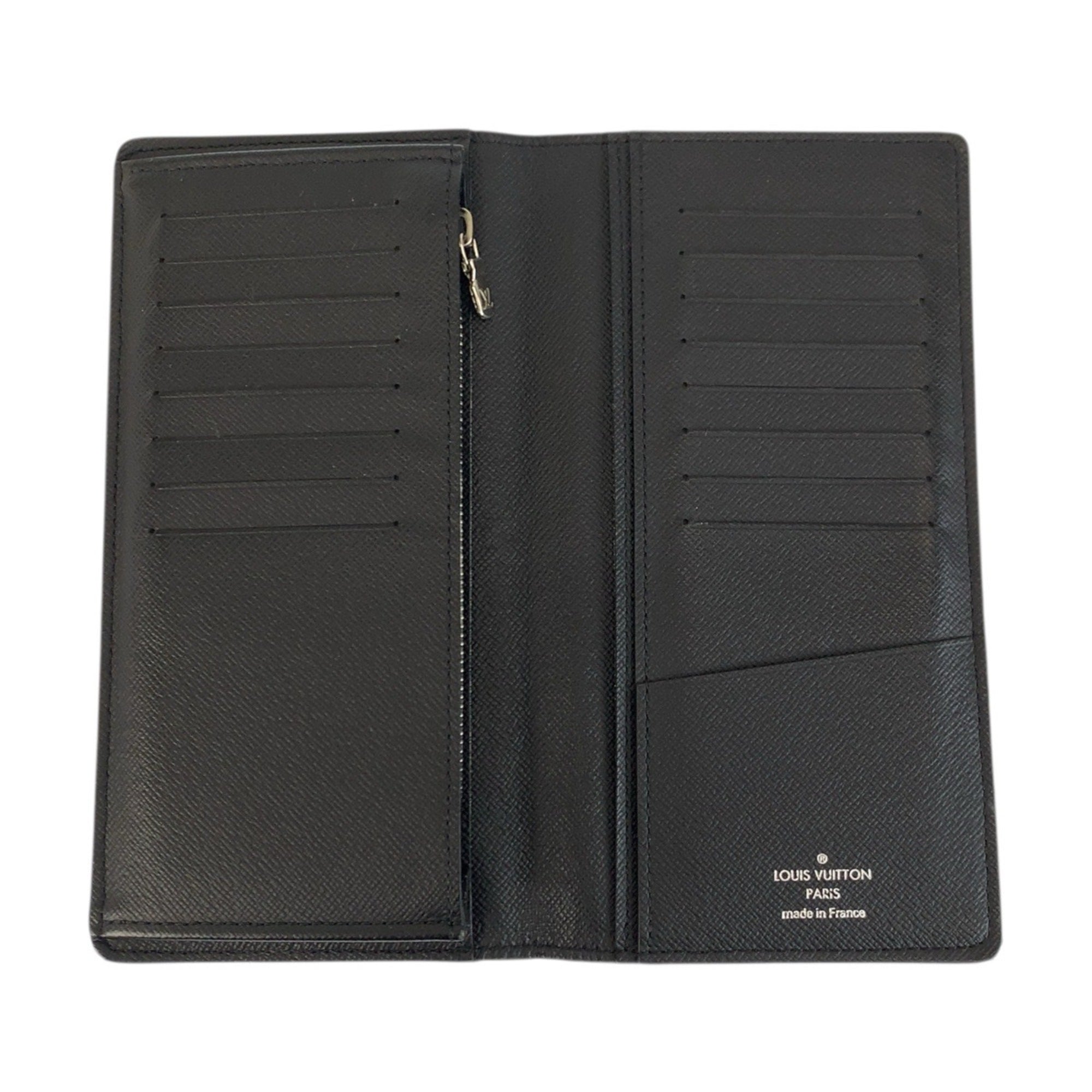 Louis Vuitton Black Noir Taiga Leather Coin Purse/Coin Case (Pre-Owned)