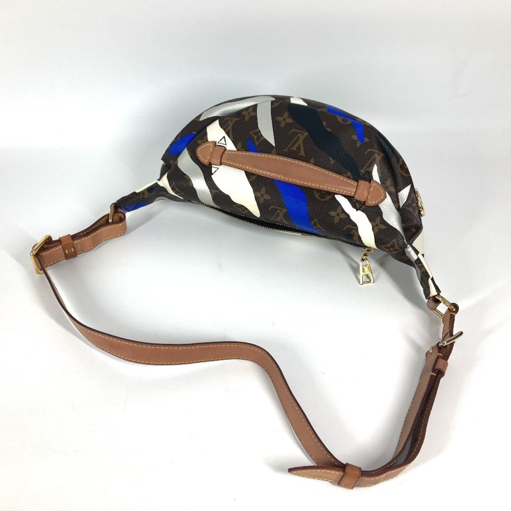Louis Vuitton Blue Brown White Monogram Sling Bag (Pre-Owned)