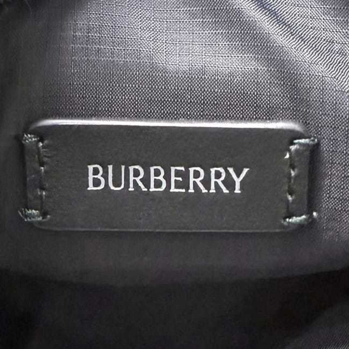 Burberry Beige Wool Leather Shoulder Bag (Pre-Owned)
