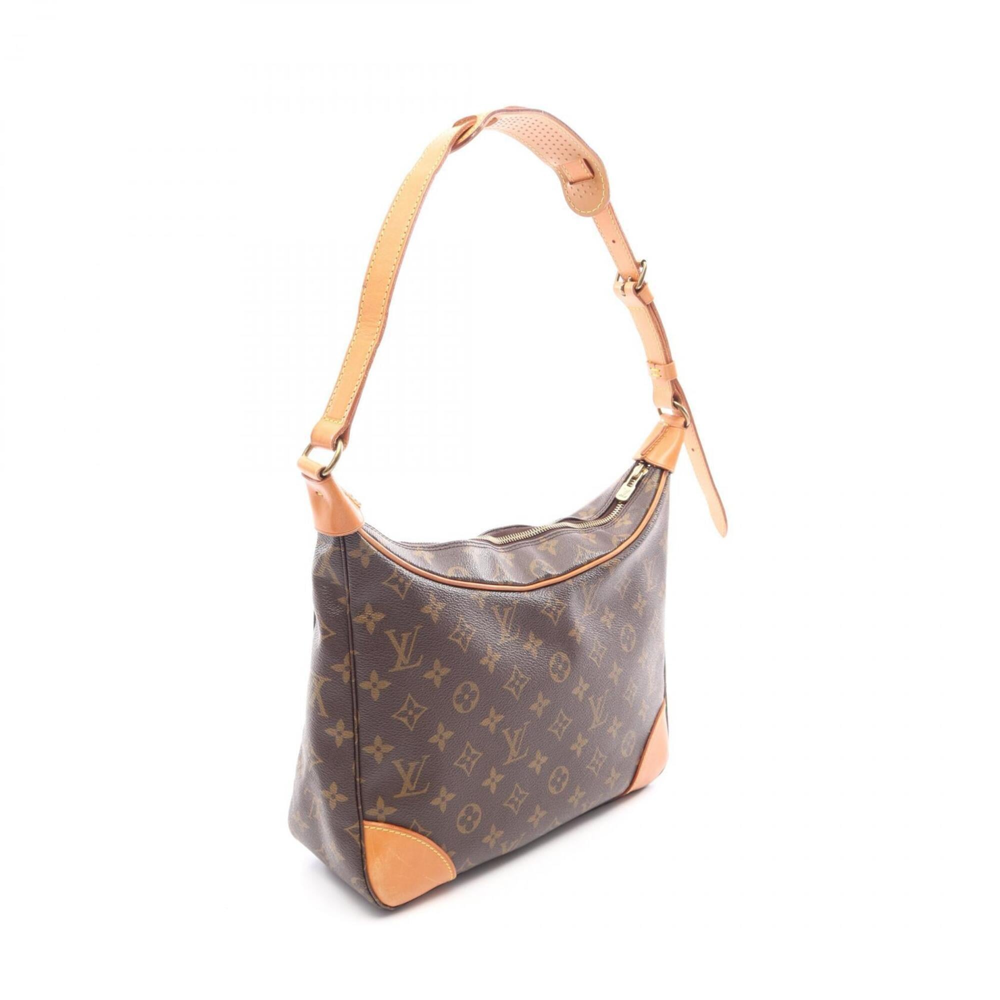 Louis Vuitton Brown Coated Canvas Leather Handbag Shoulder Bag (Pre-Owned)