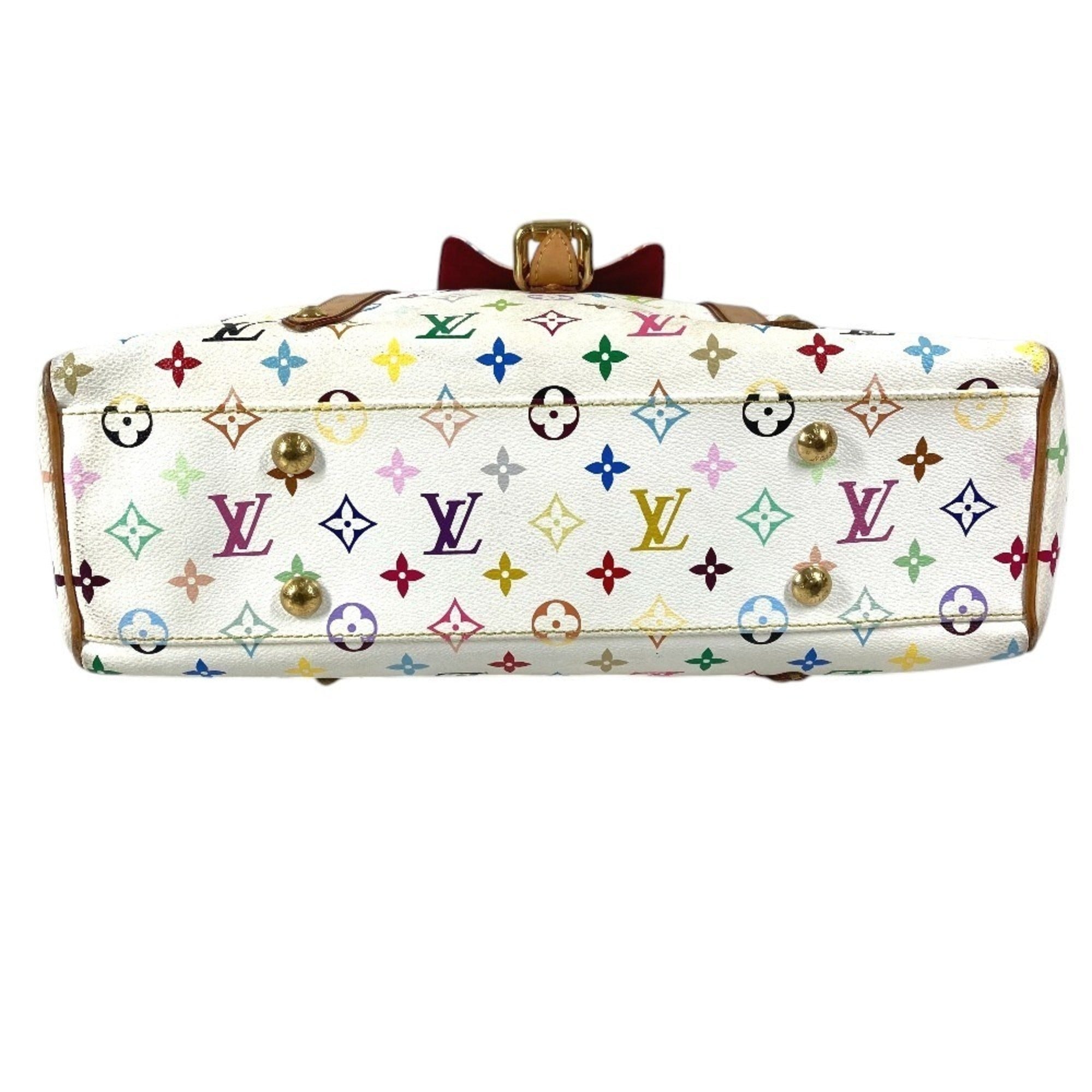 Louis Vuitton Blanc White Monogram Multicolore Shoulder Bag Tote Bag (Pre-Owned)