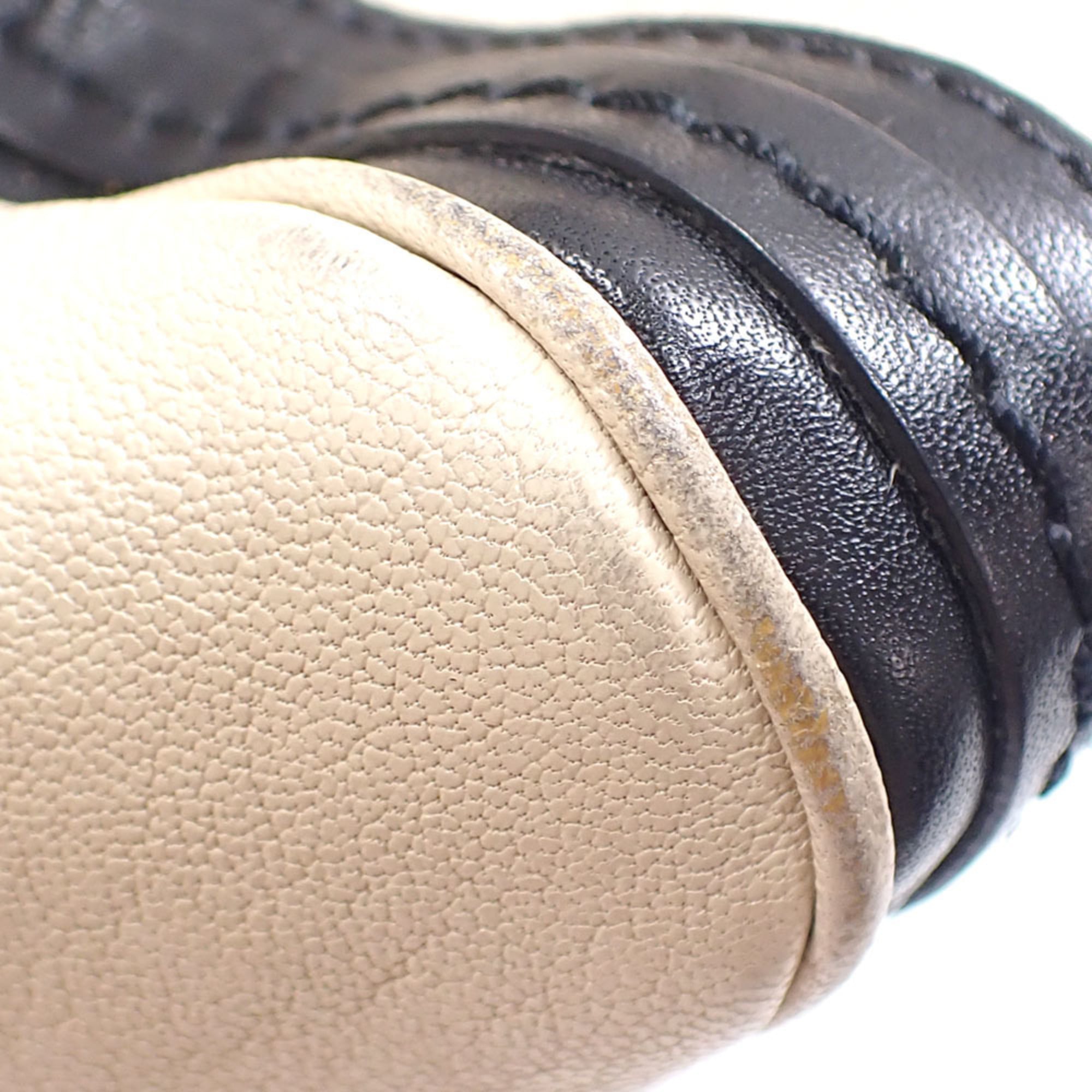 Chloé Black White Leather Handbag (Pre-Owned)