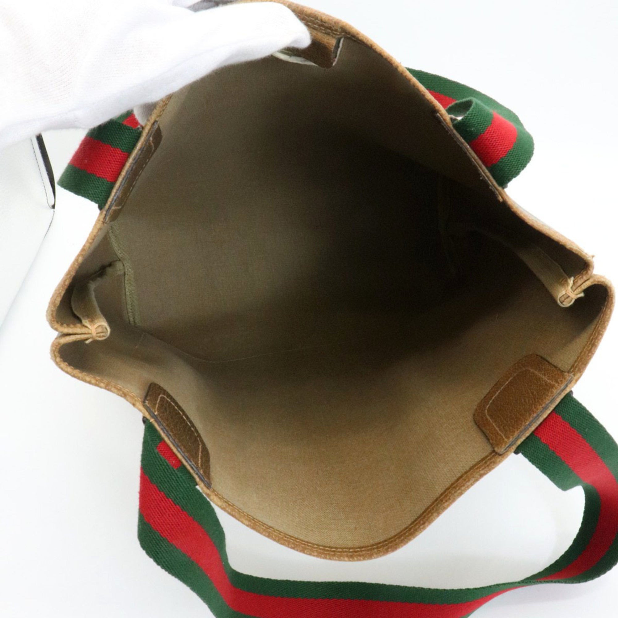 Gucci Beige Gg Supreme Shoulder Bag Tote Bag (Pre-Owned)