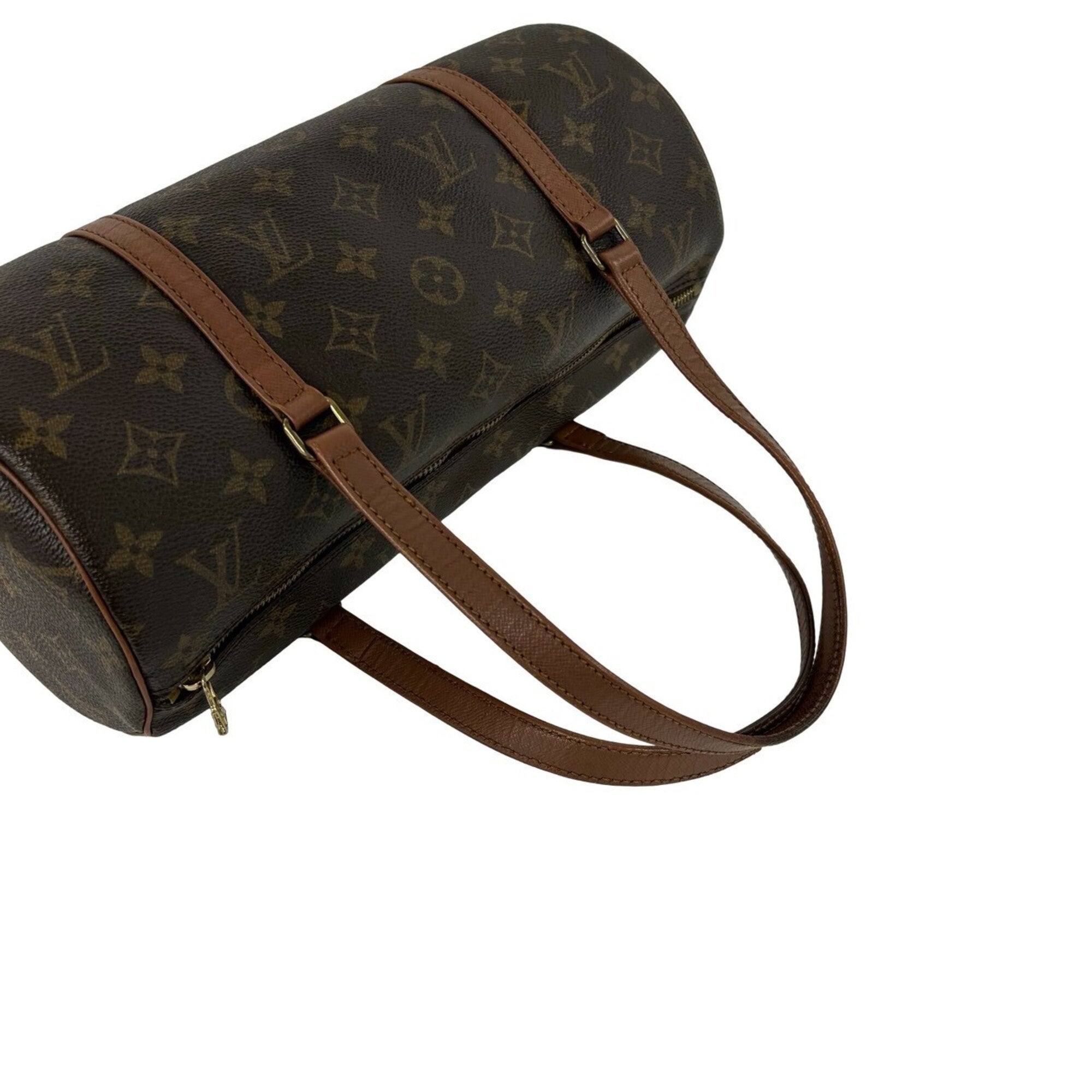 Louis Vuitton Brown Leather Pvc Handbag (Pre-Owned)