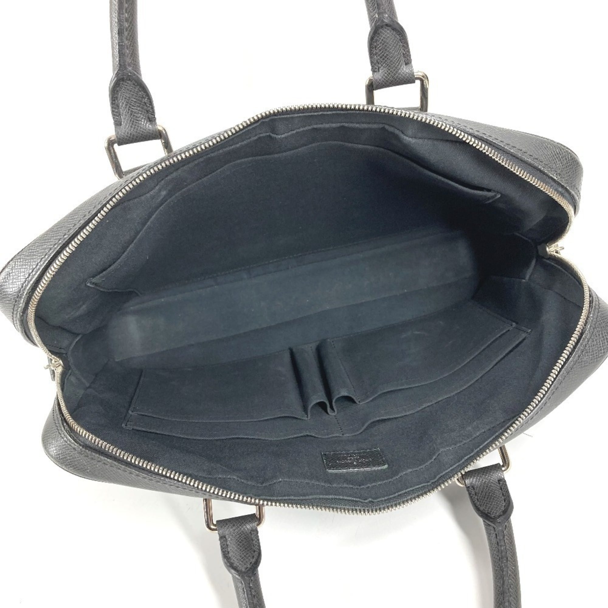 Louis Vuitton Black Taiga Leather Briefcase Handbag Tote Bag (Pre-Owned)