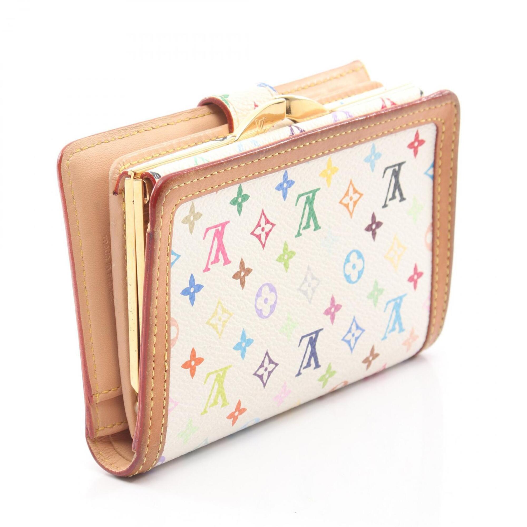 Louis Vuitton Multi-Color White Pvc Leather Wallet (Bi-Fold) (Pre-Owned)