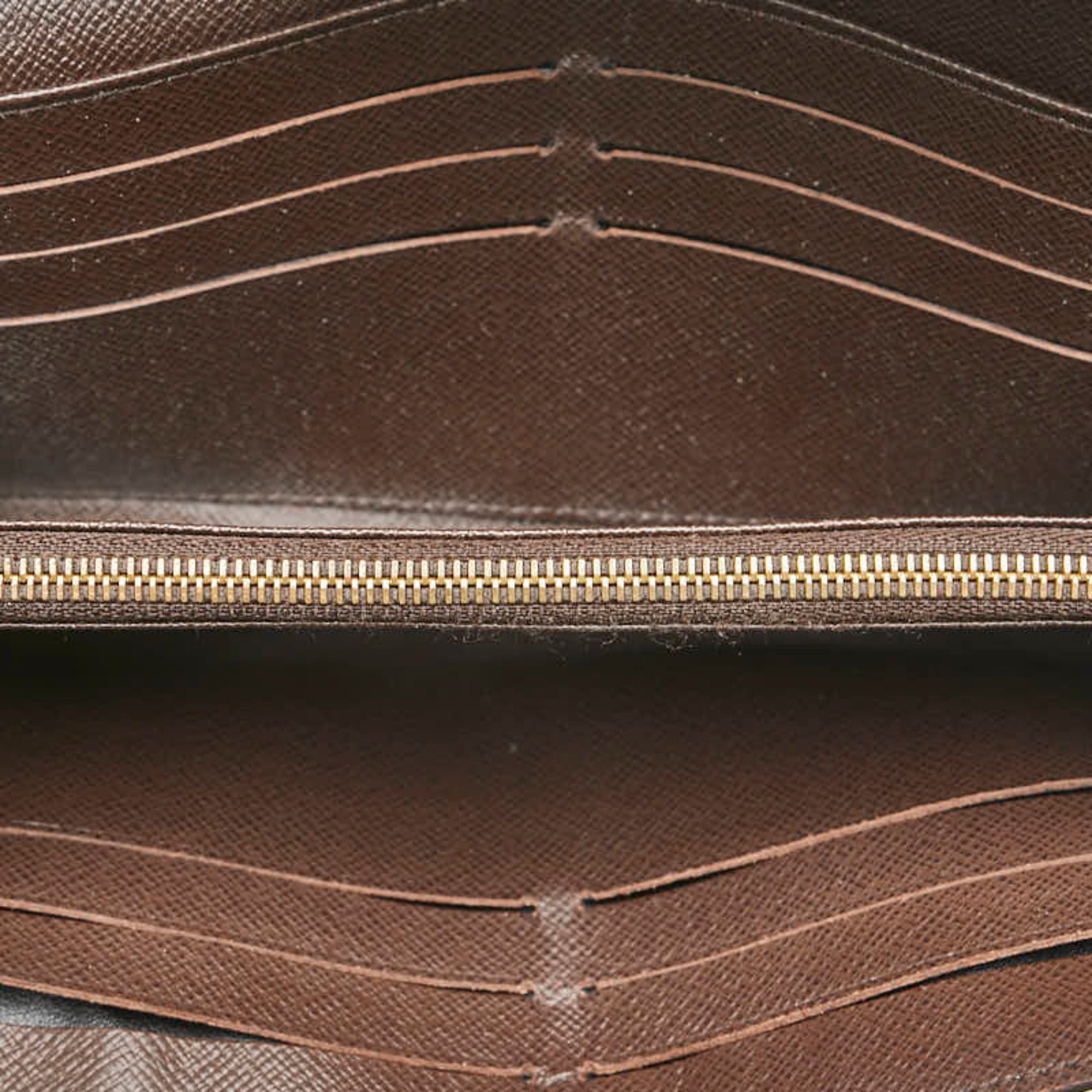 Louis Vuitton Brown Pvc Leather Long Wallet (Tri-Fold) (Pre-Owned)