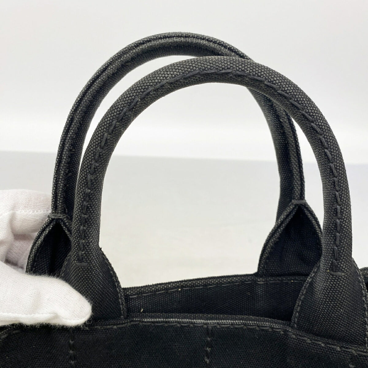 Prada Black Canvas Handbag (Pre-Owned)